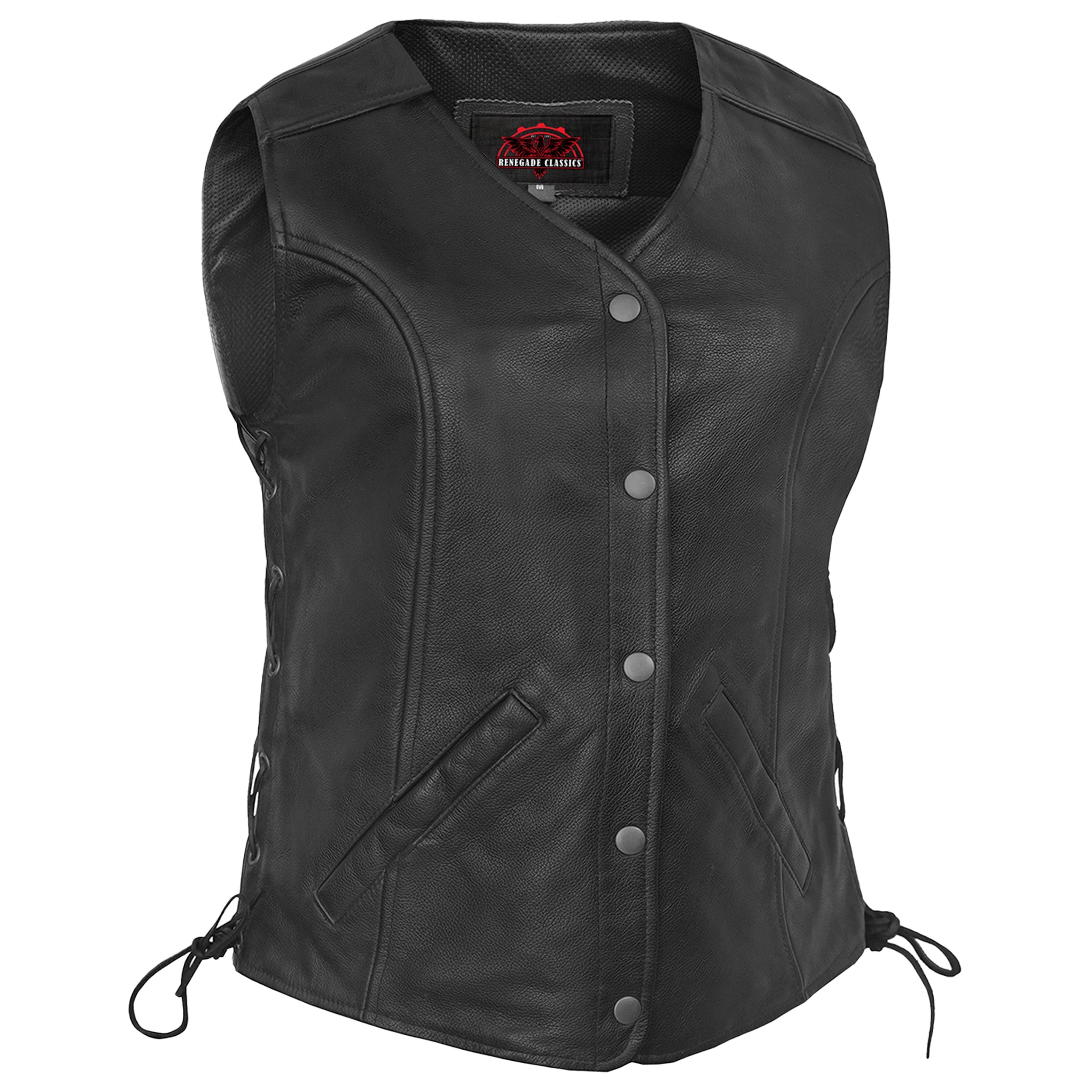 Elevas™ Women's Leather Motorcycle Vest