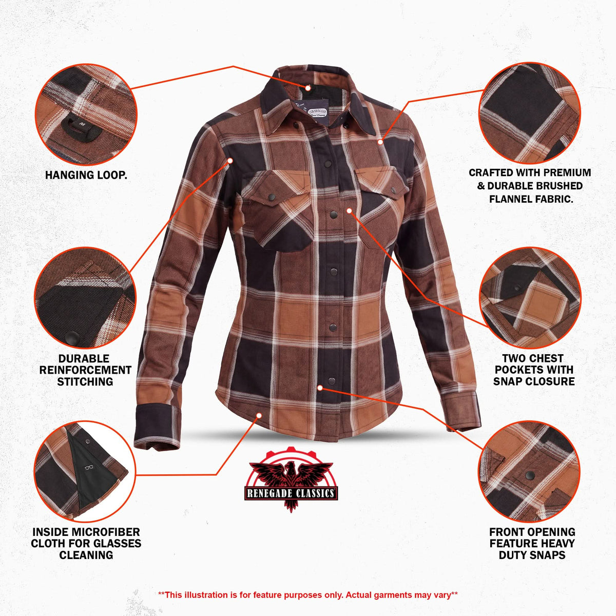 Sienna Women’s Motorcycle Flannel Shirt