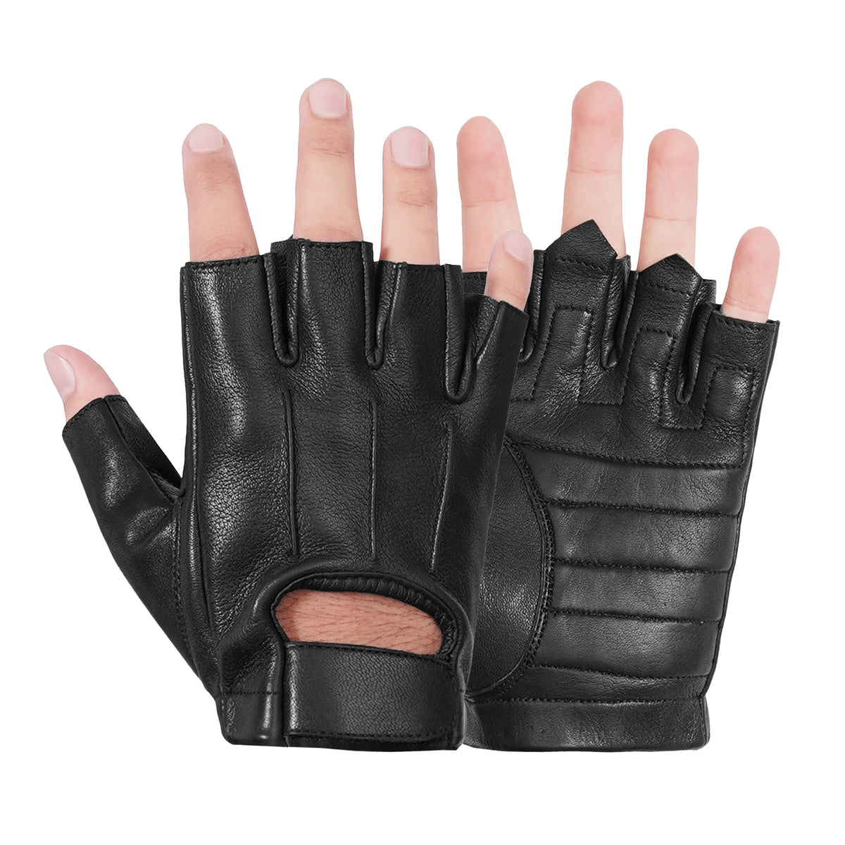 HunterTouch™  Men's  leather Fingerless gloves