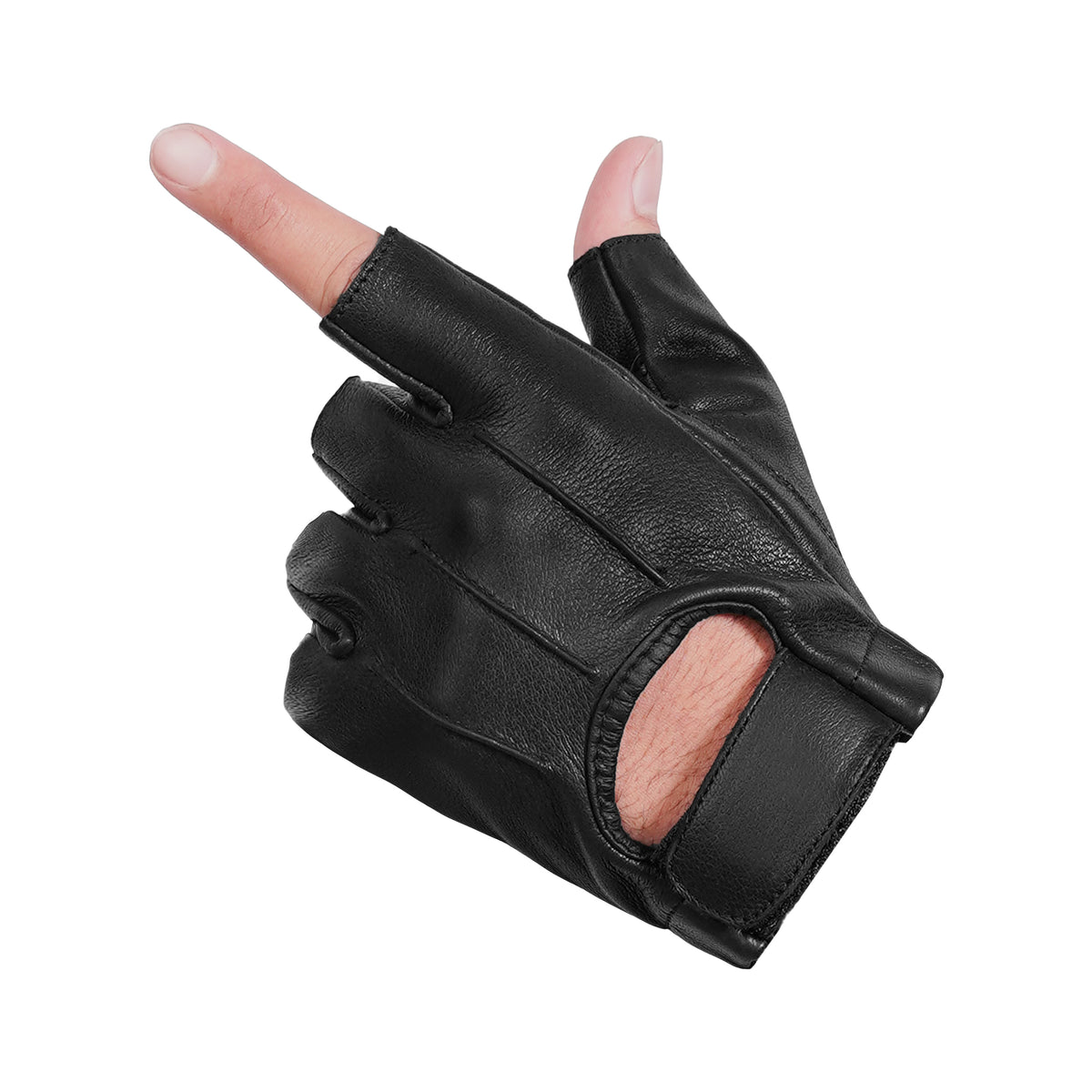 HunterTouch™  Men's  leather Fingerless gloves