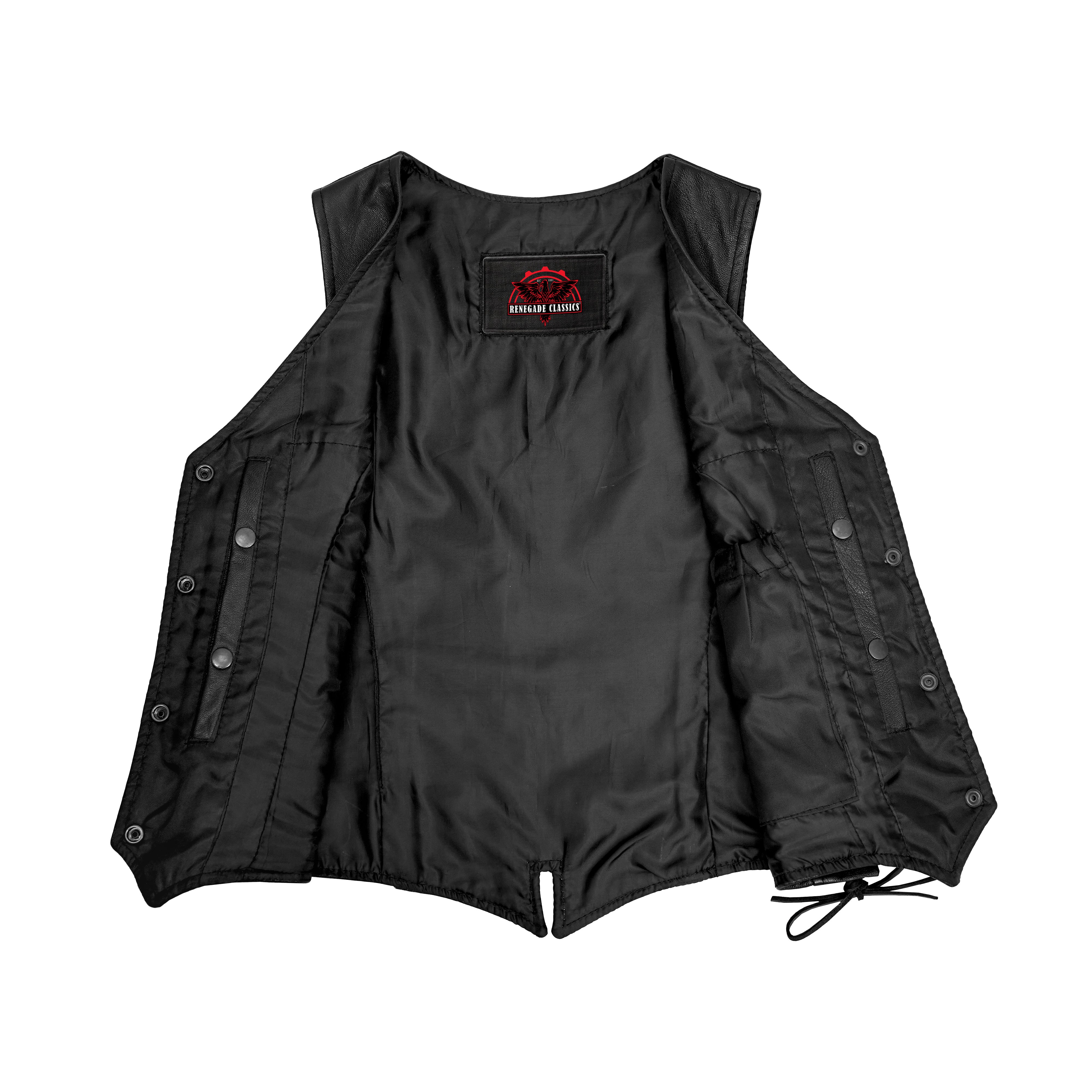 WooGirl™ Women's  leather biker vest
