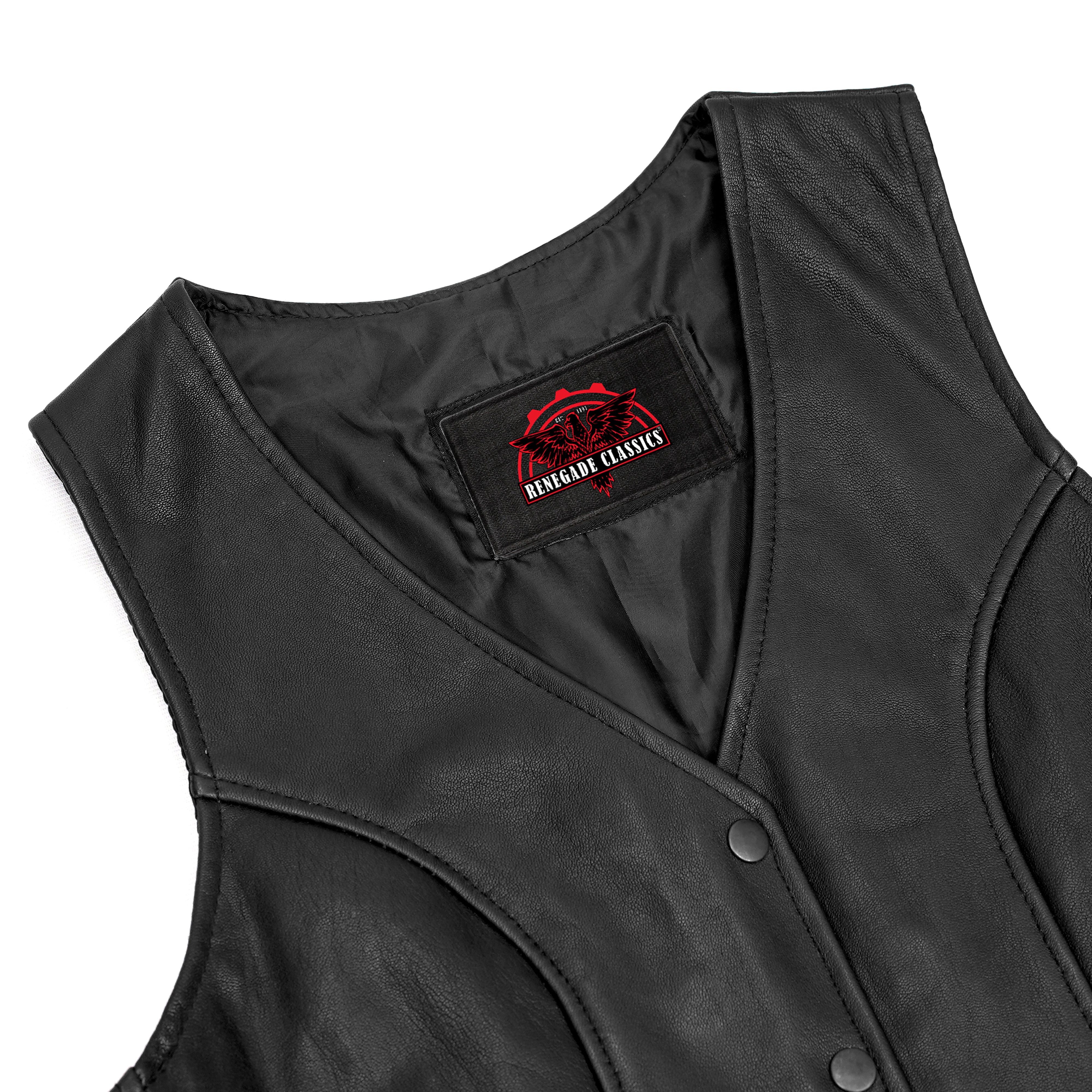 WooGirl™ Women's  leather biker vest