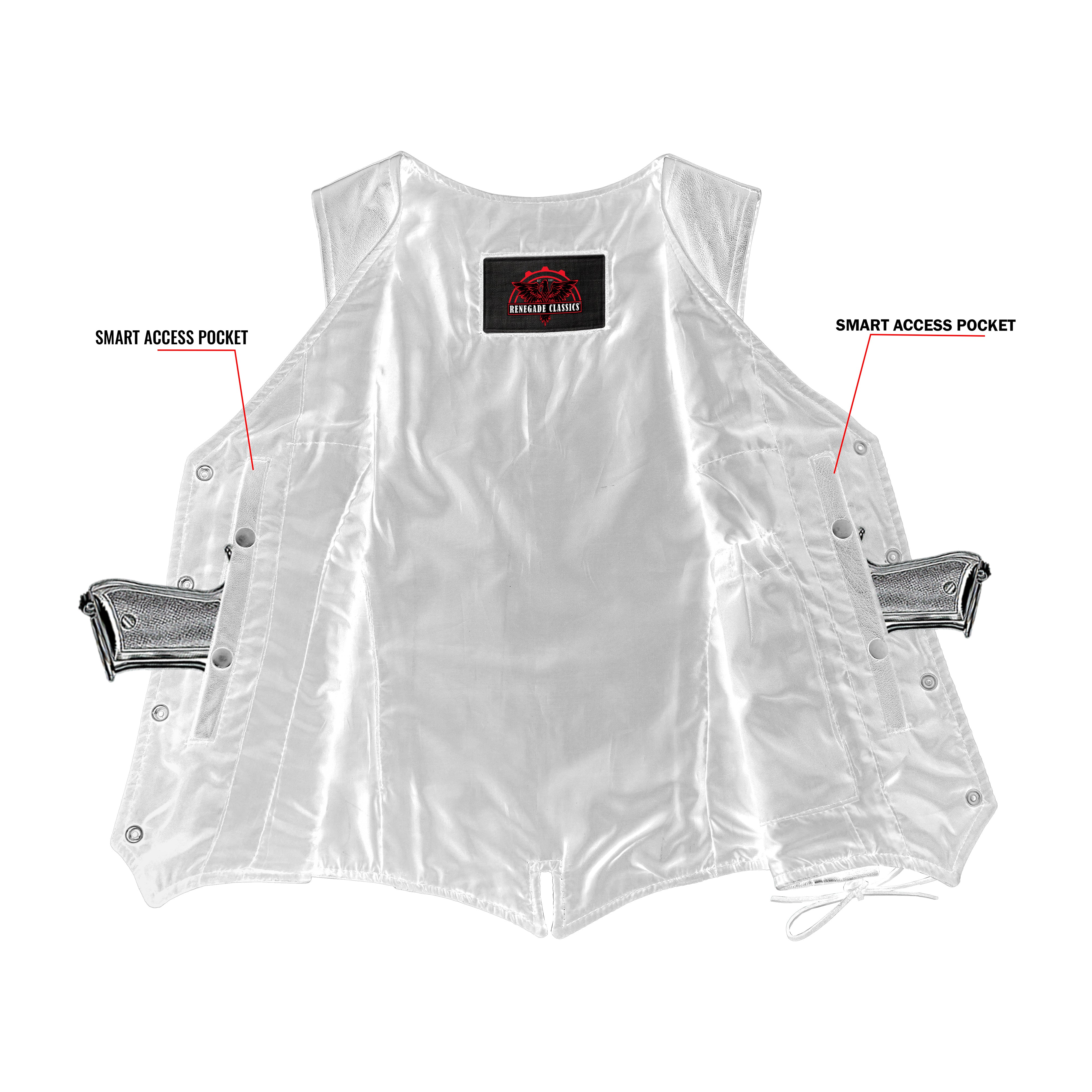 WooGirl™ Women's  leather biker vest