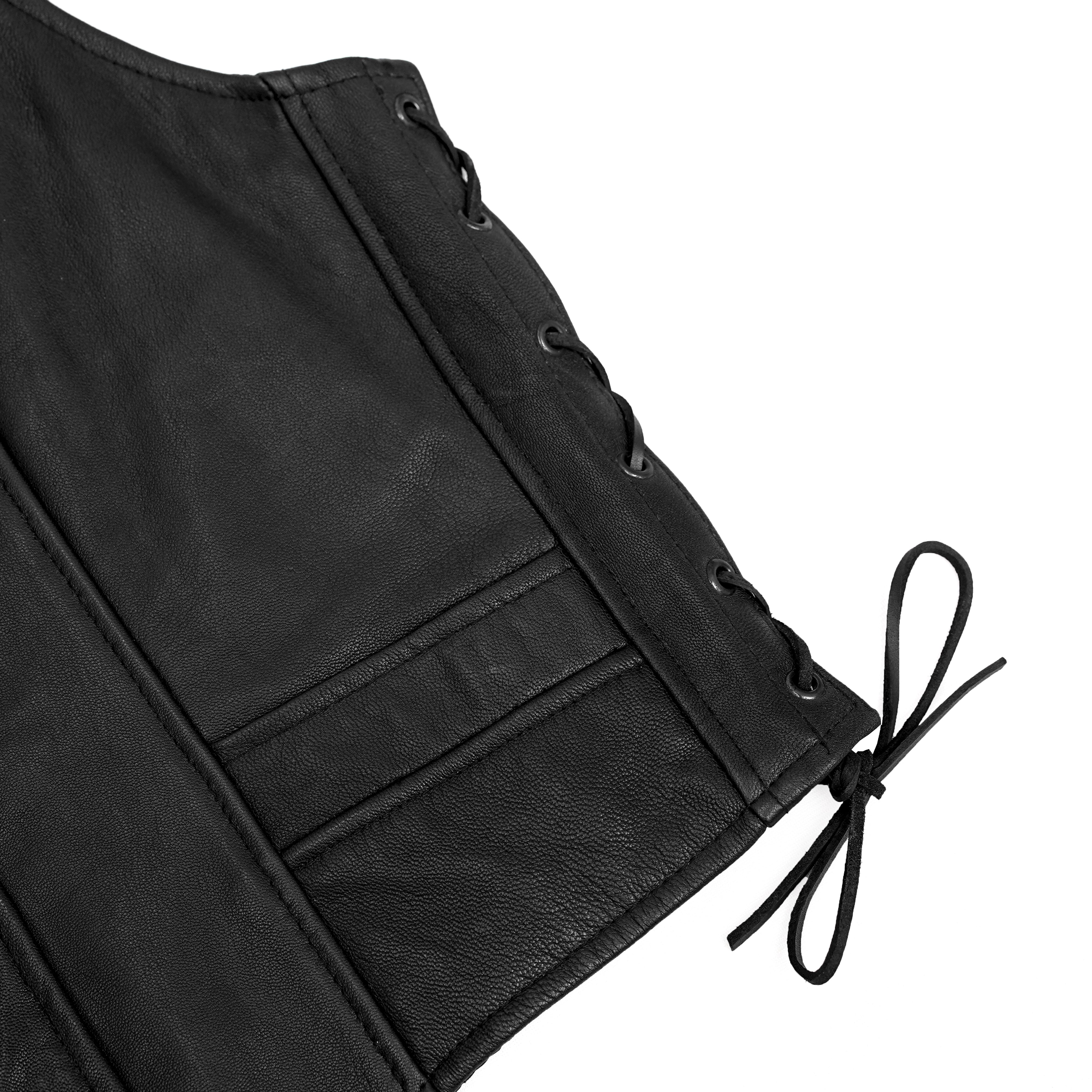 WooGirl™ Women's  leather biker vest