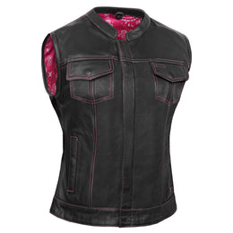 Lunula™ Womens Leather Motorcycle Vest