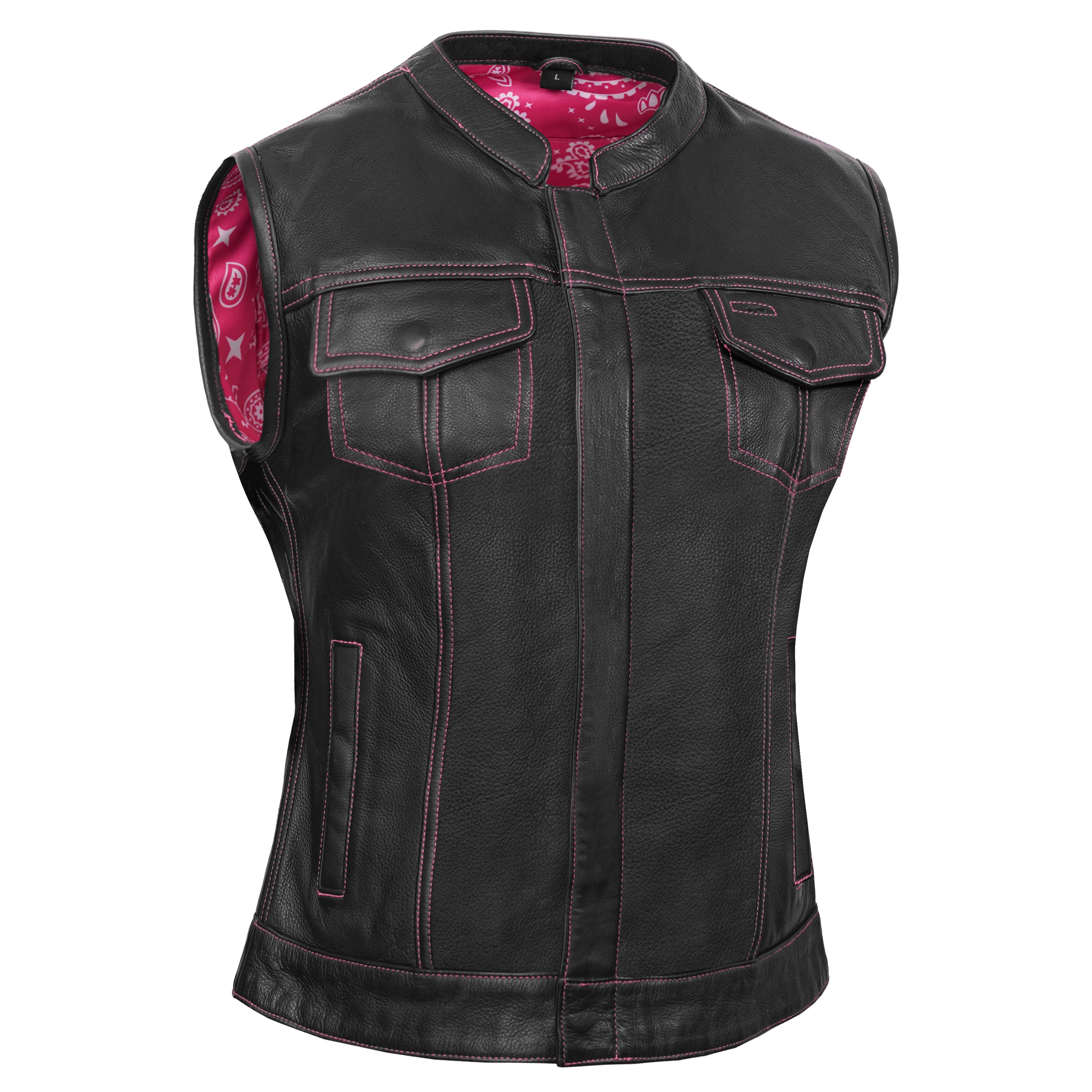 Lunula™ Womens Leather Motorcycle Vest