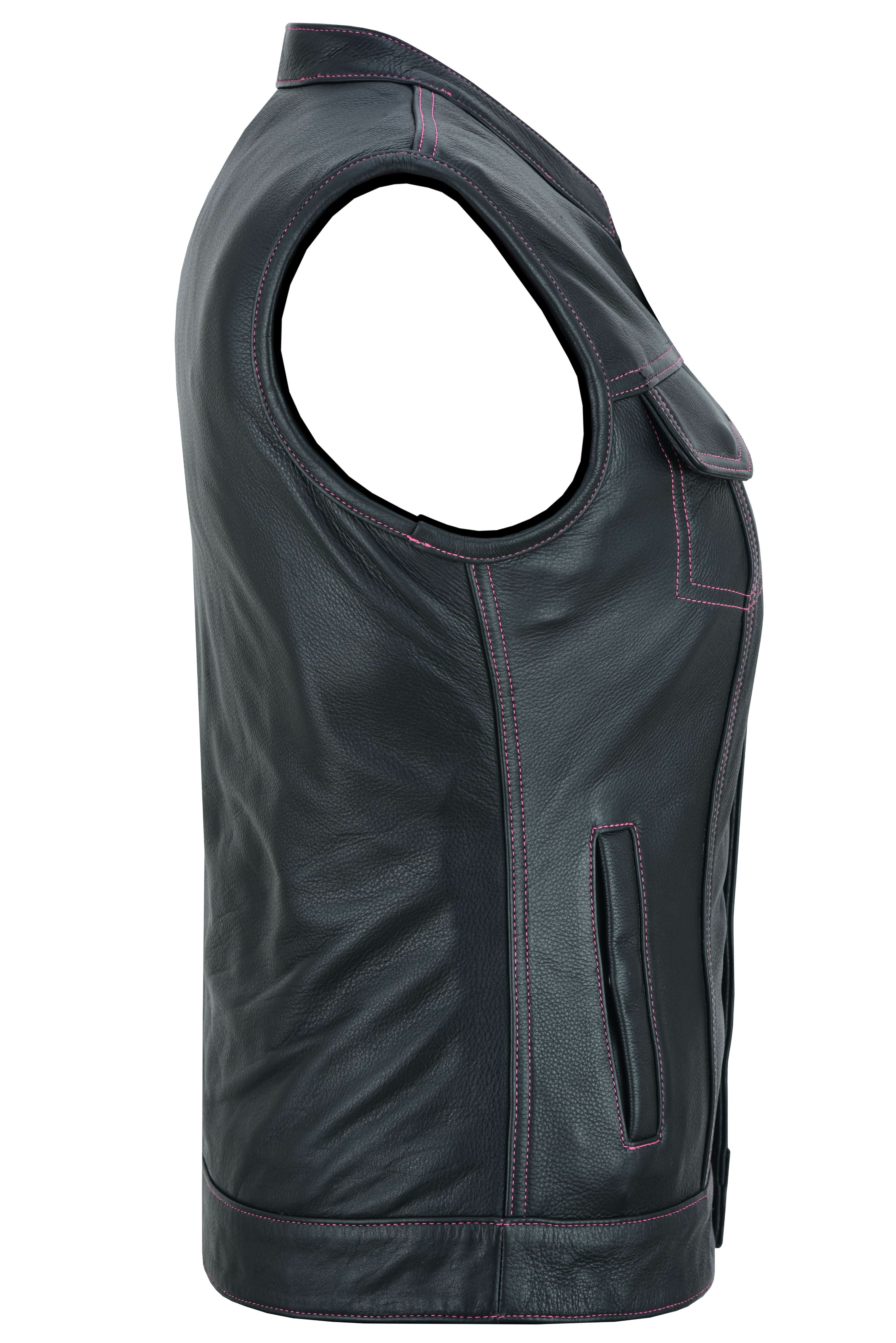 Lunula Women's leather motorcycle vest Women's Leather Vests Renegade Classics