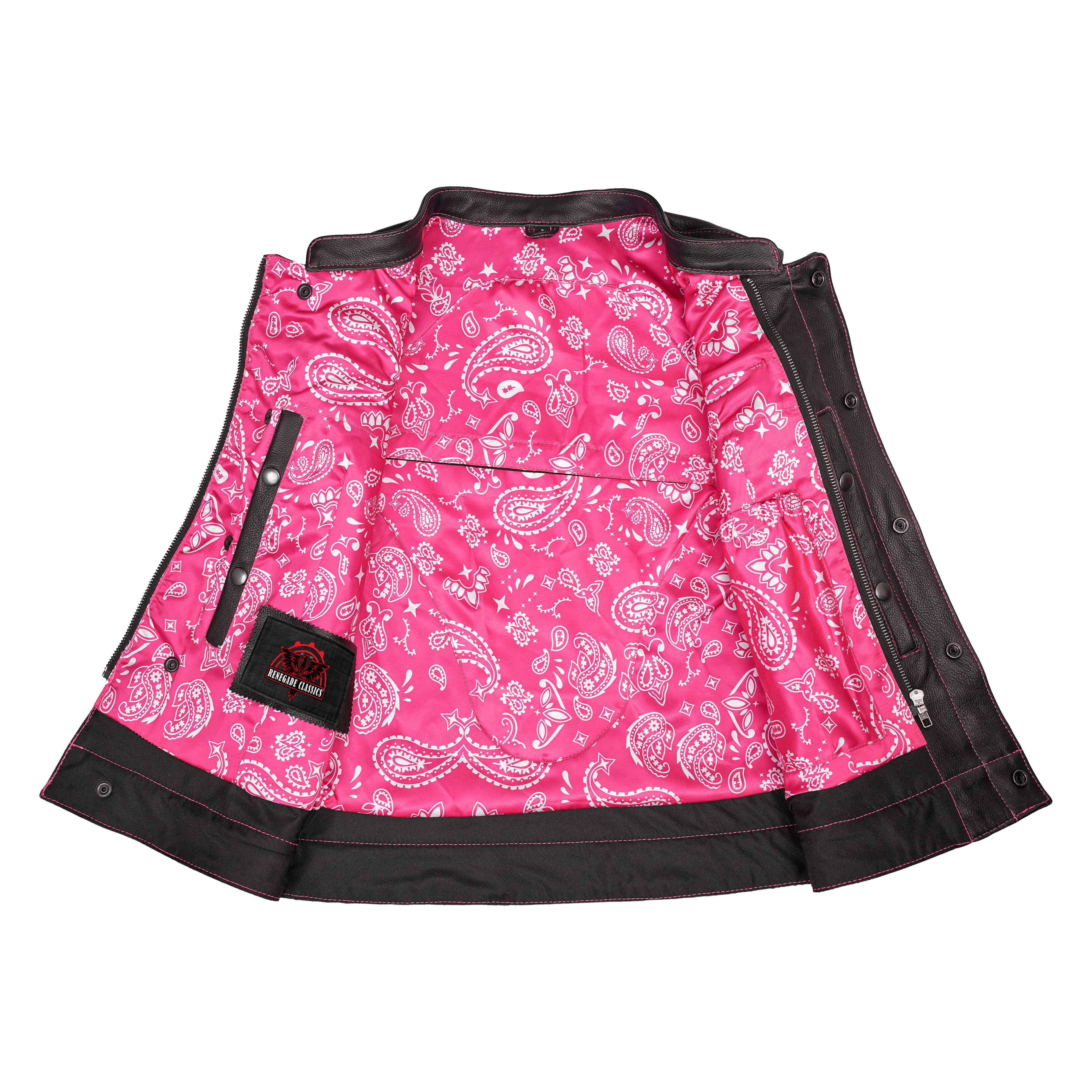 Lunula™ Womens Leather Motorcycle Vest
