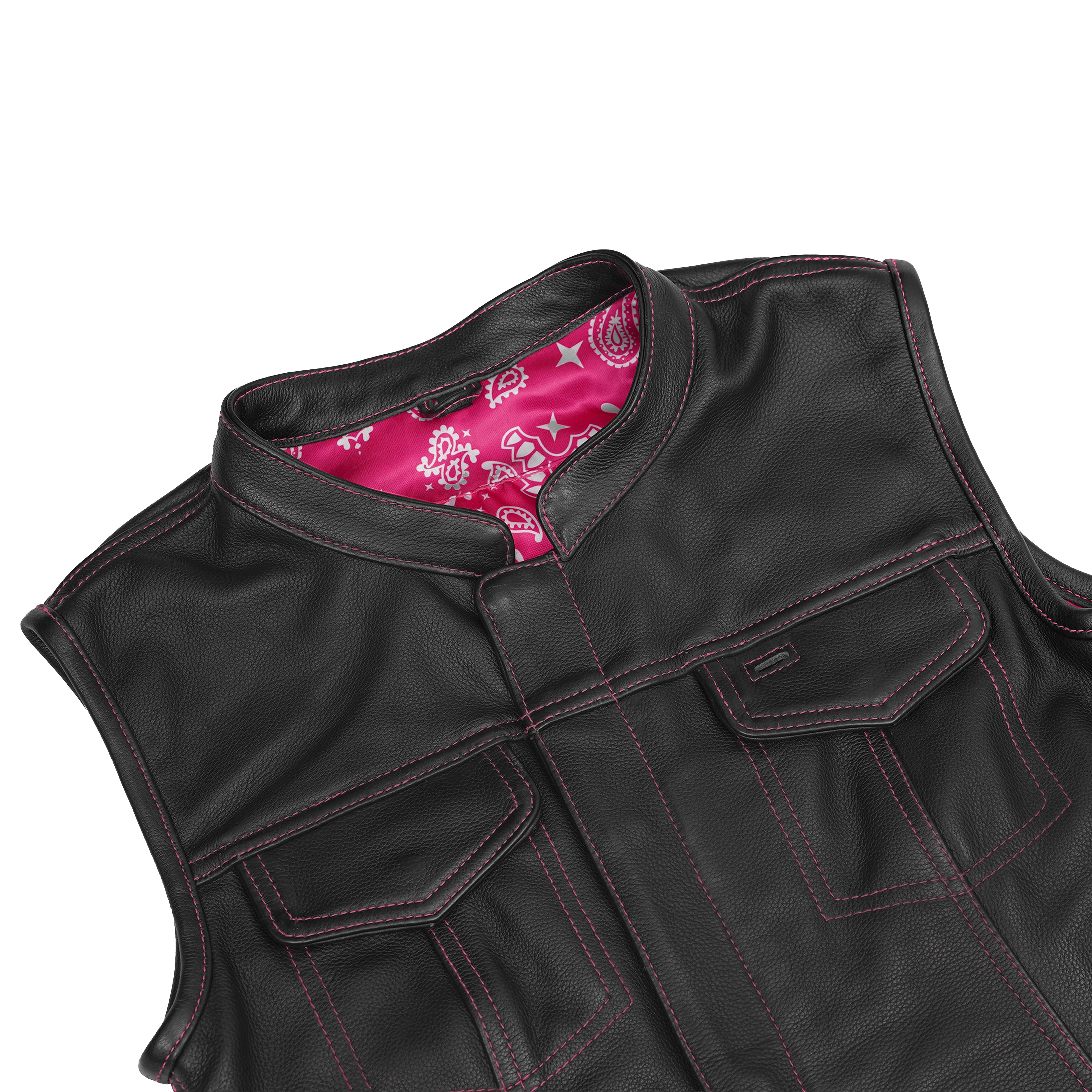 Lunula™ Womens Leather Motorcycle Vest