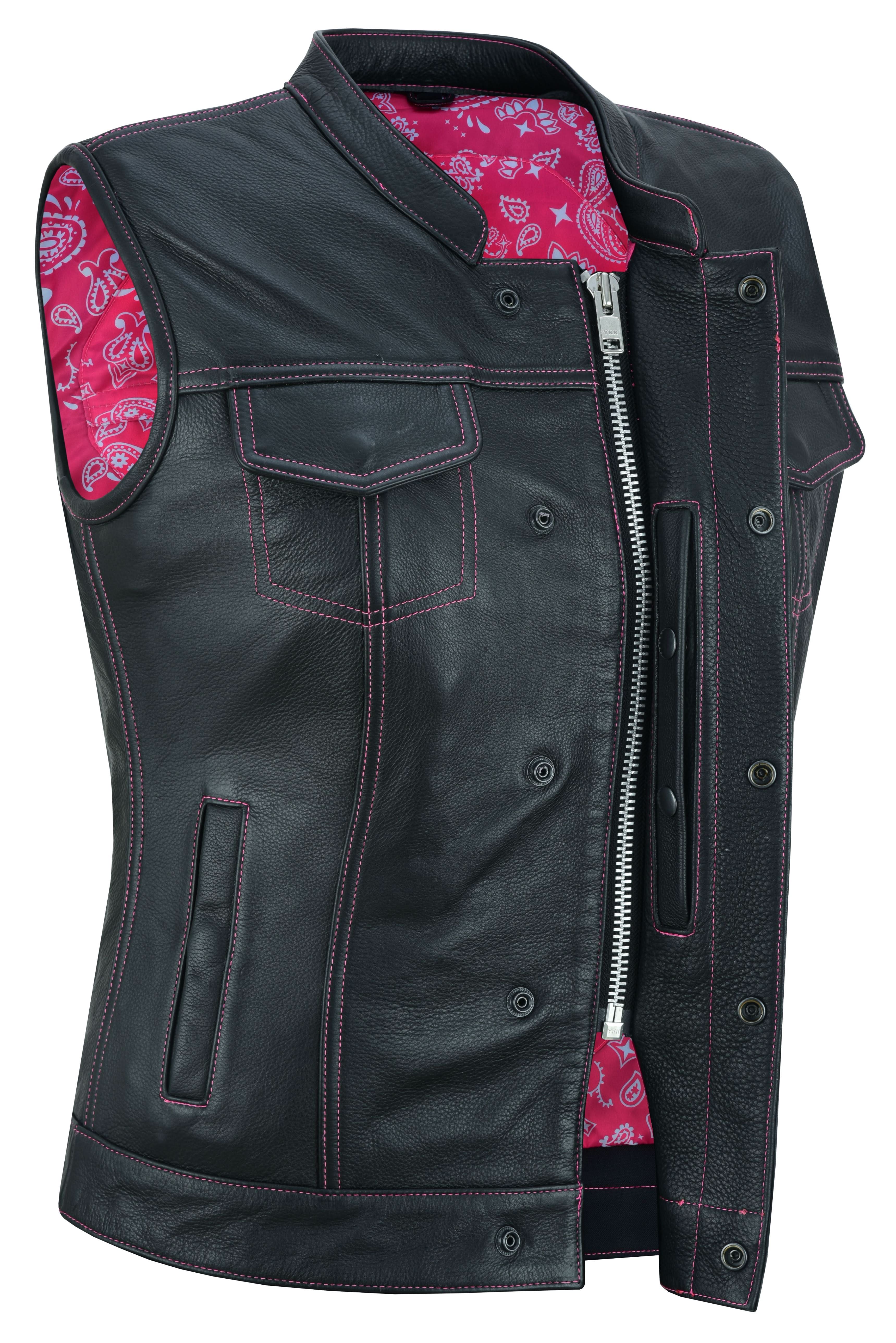 Lunula Women's leather motorcycle vest Women's Leather Vests Renegade Classics