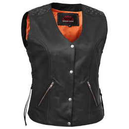 Bellexa™ Women's leather motorcycle vest