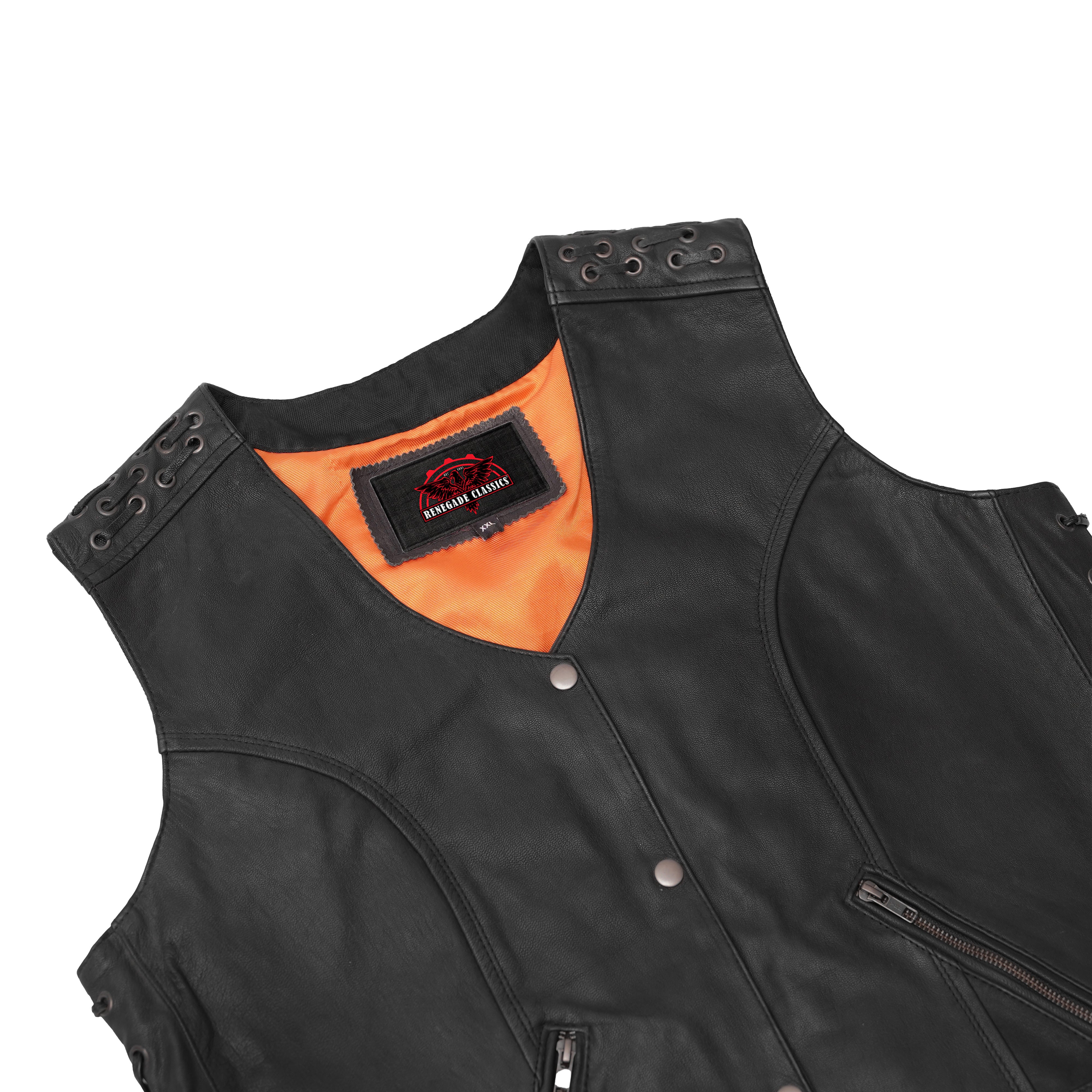 Bellexa™ Women's leather motorcycle vest