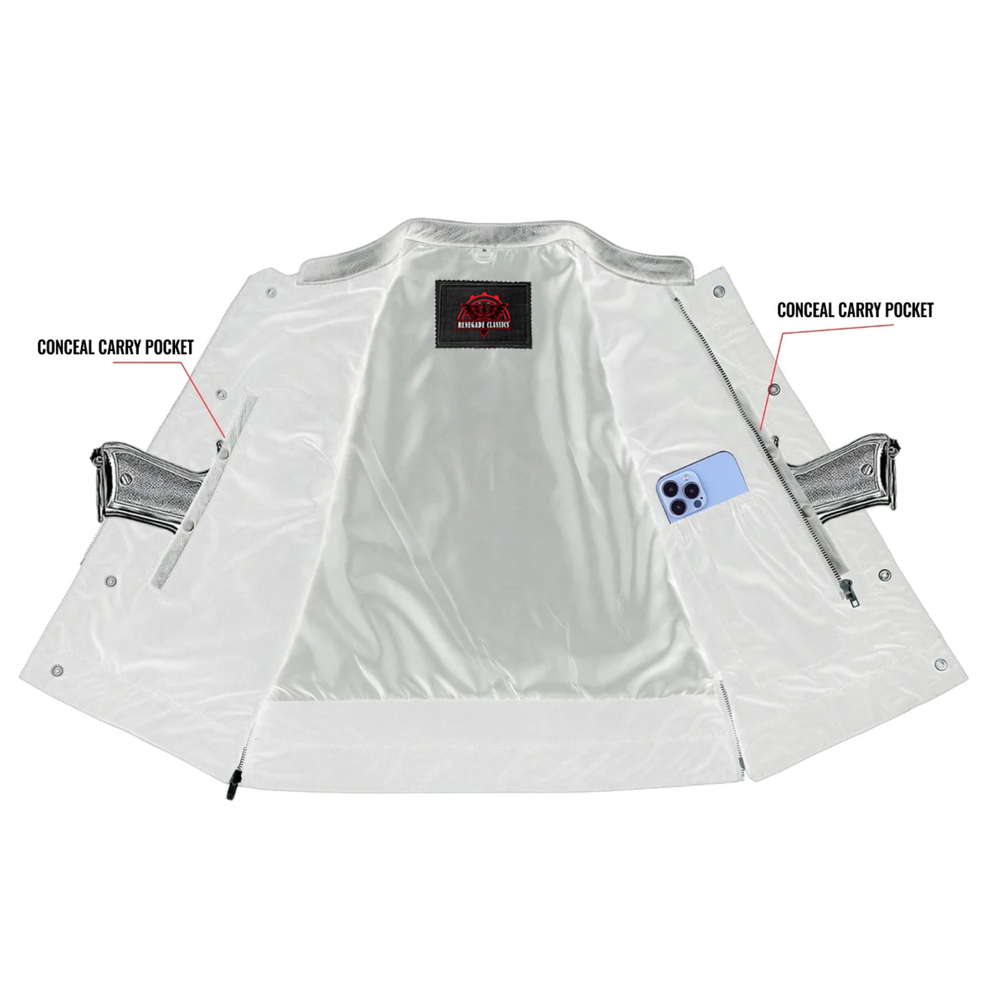 Maxillea™ Womens Leather Motorcycle Vest