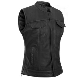 Maxillea™ Women's leather motorcycle vest