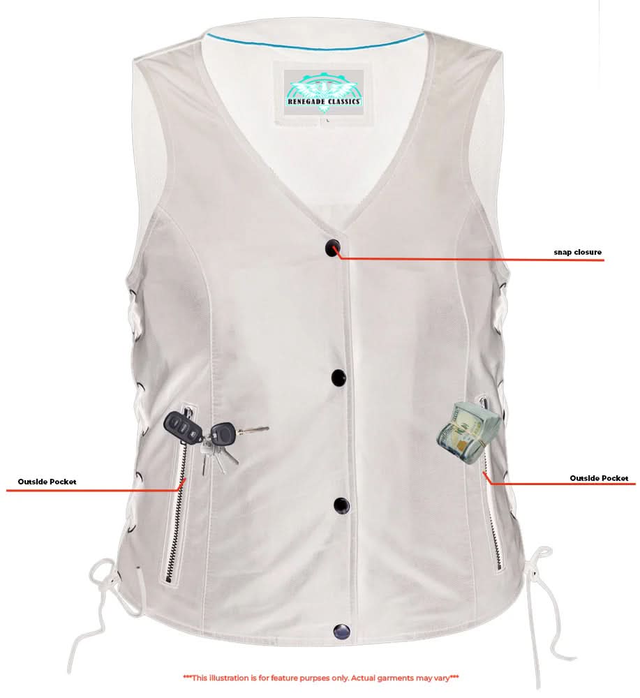 Ophora™ Women's leather motorcycle vest