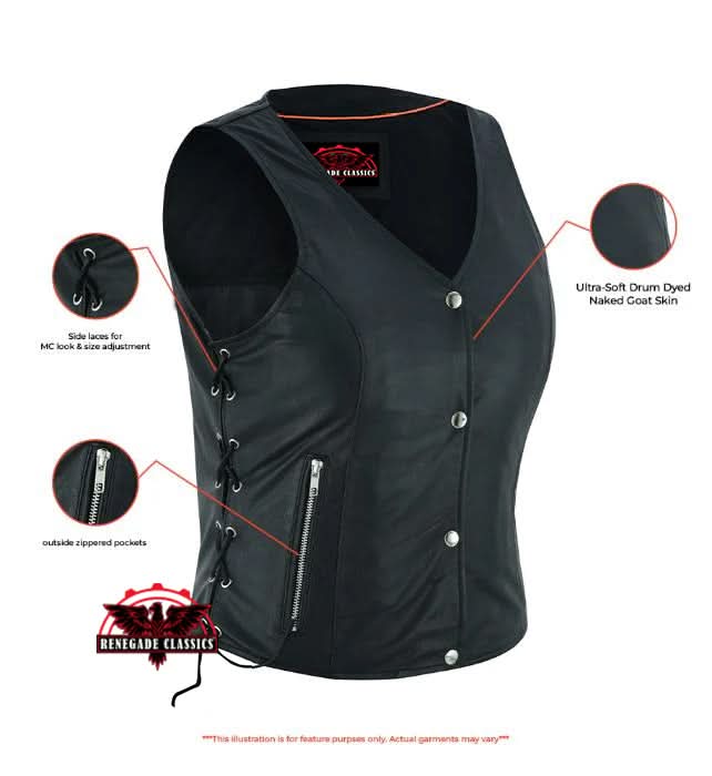 Ophora™ Women's leather motorcycle vest