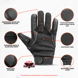HybridGrip™ mens motorcycle gloves