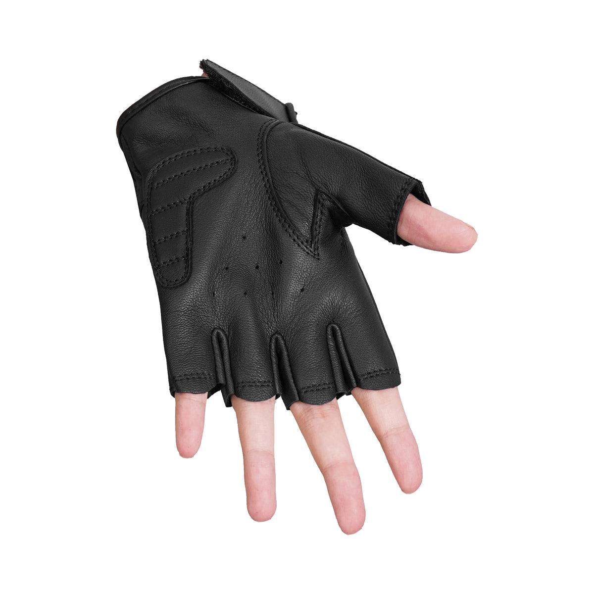 Palmic™ womens leather fingerless gloves