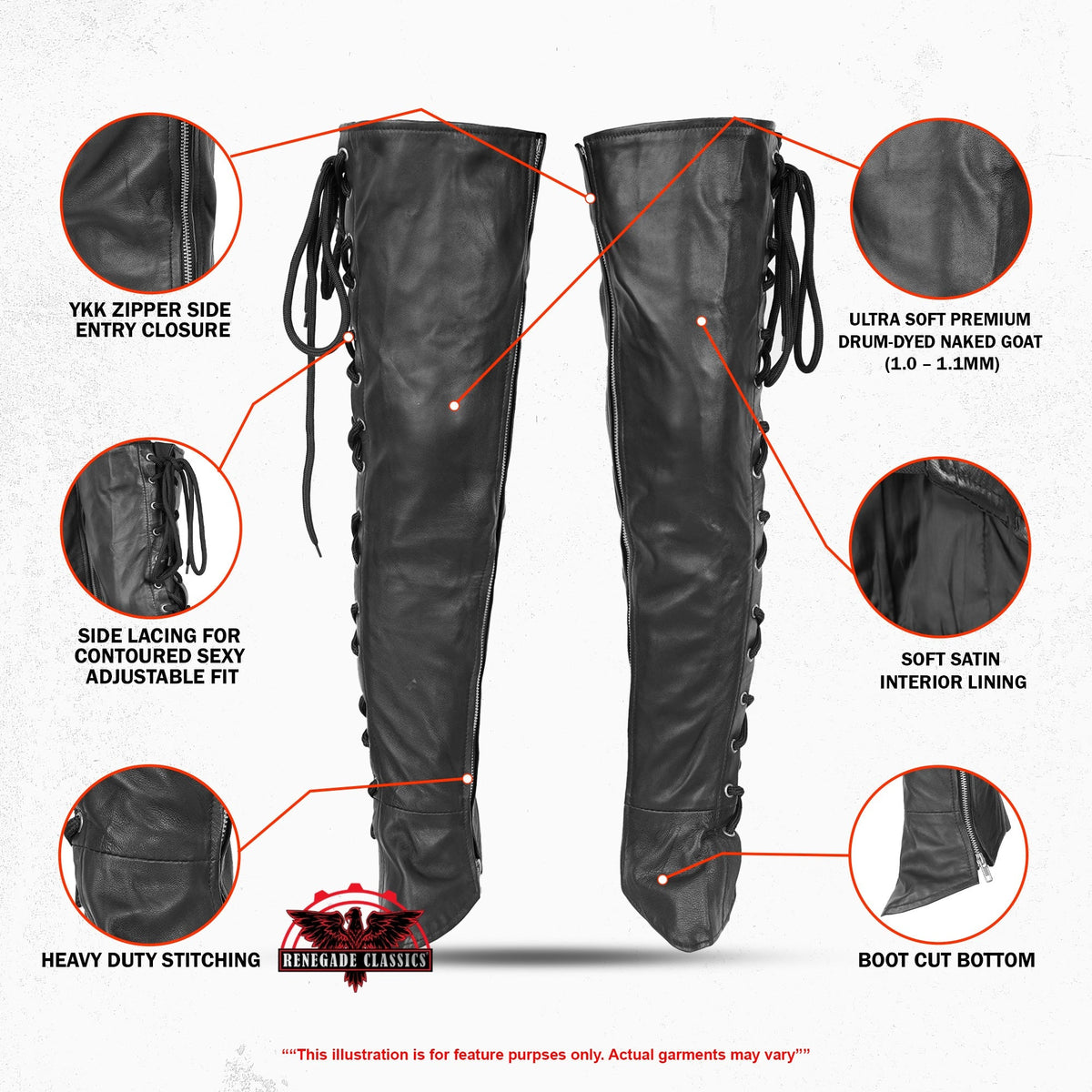 Vixen Sheath Women’s Leather Motorcycle Leggings