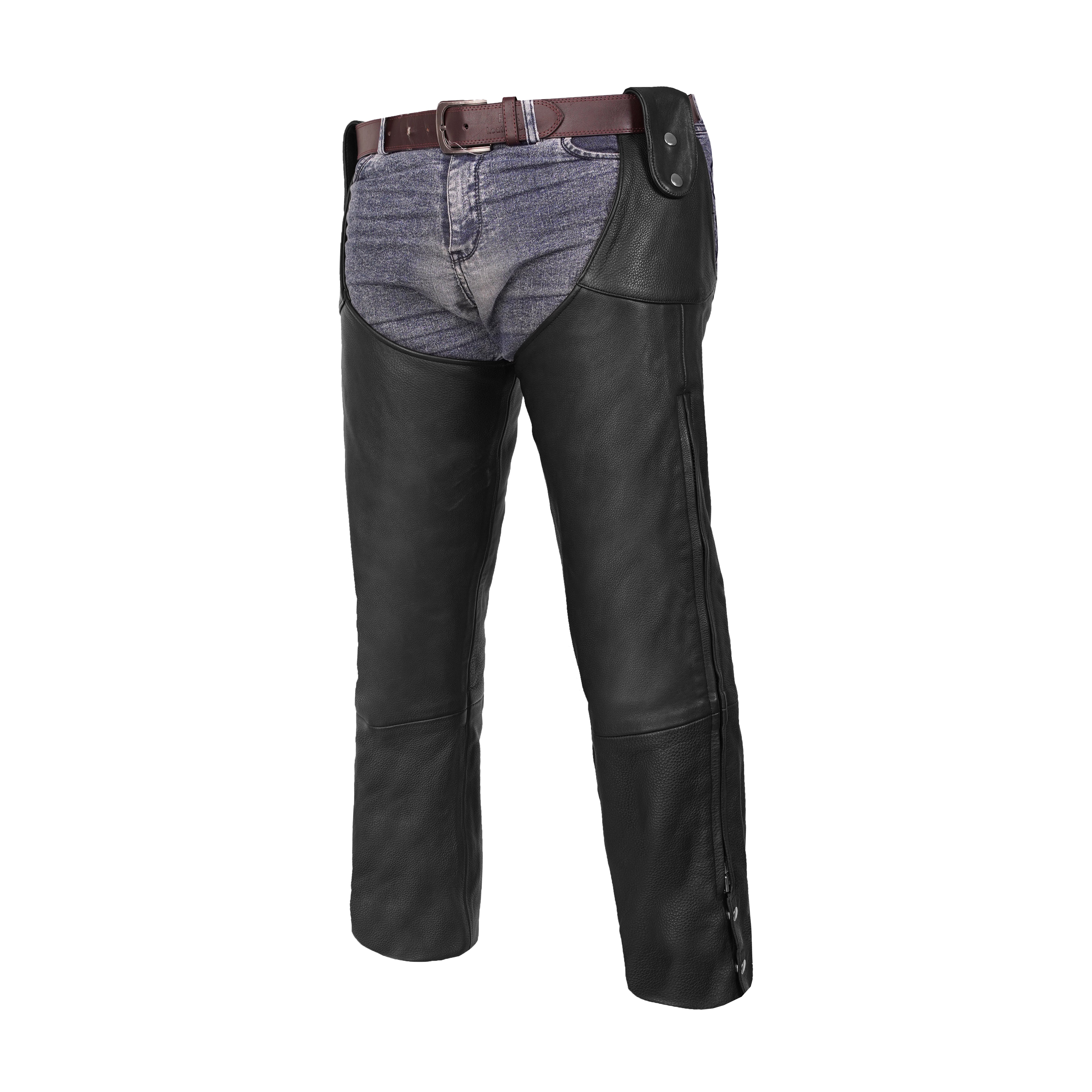 Uniex™ Unisex  leather motorcycle chaps
