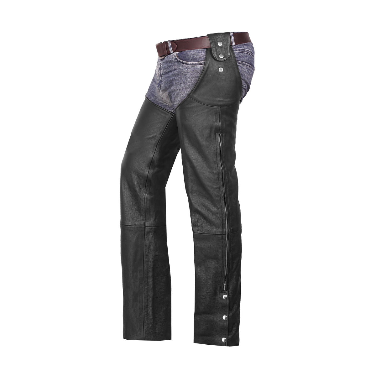 Uniex™ Unisex  leather motorcycle chaps