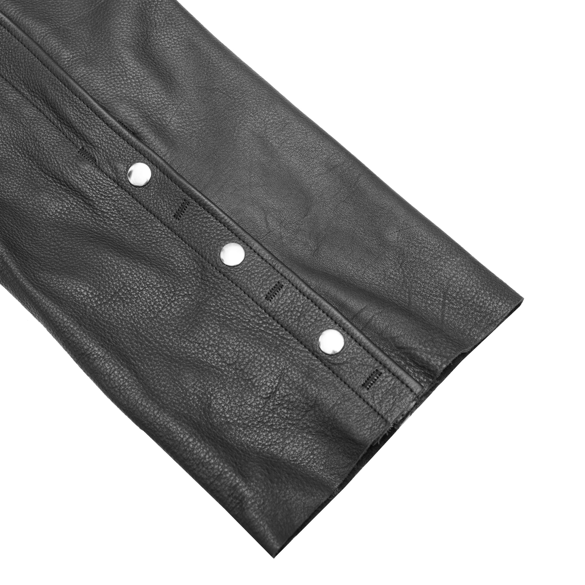 Wrangler™ leather motorcycle chaps - Black