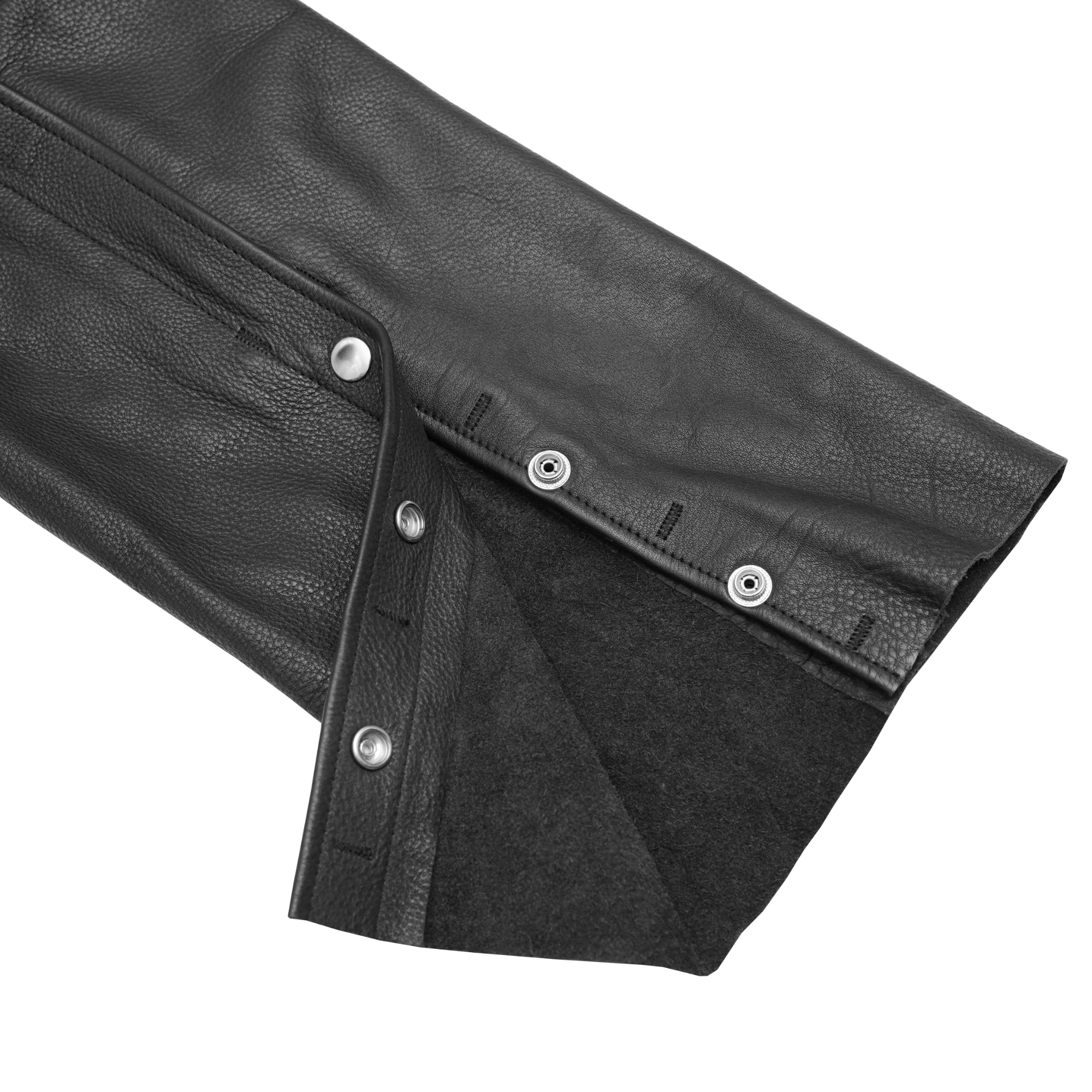 Wrangler™ leather motorcycle chaps - Black