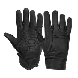 Moto Pro™ Men's leather motorcycle gloves -Black