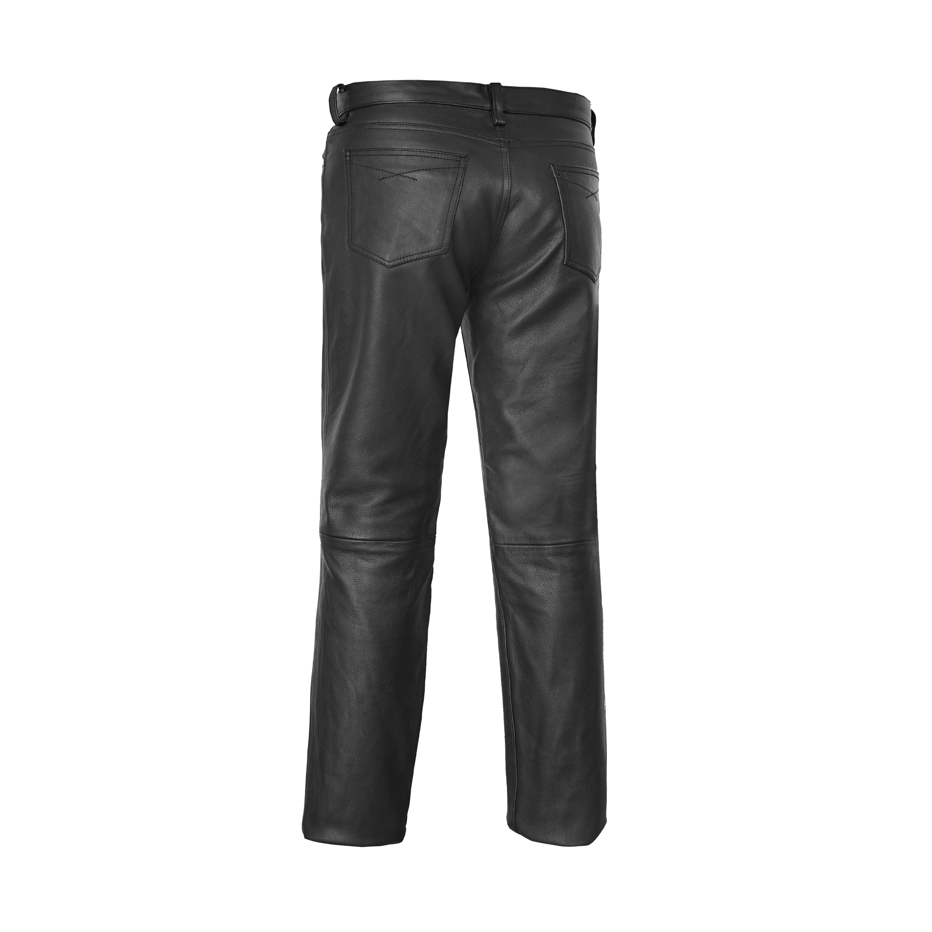 Onedrive Men's Black leather motorcycle pants