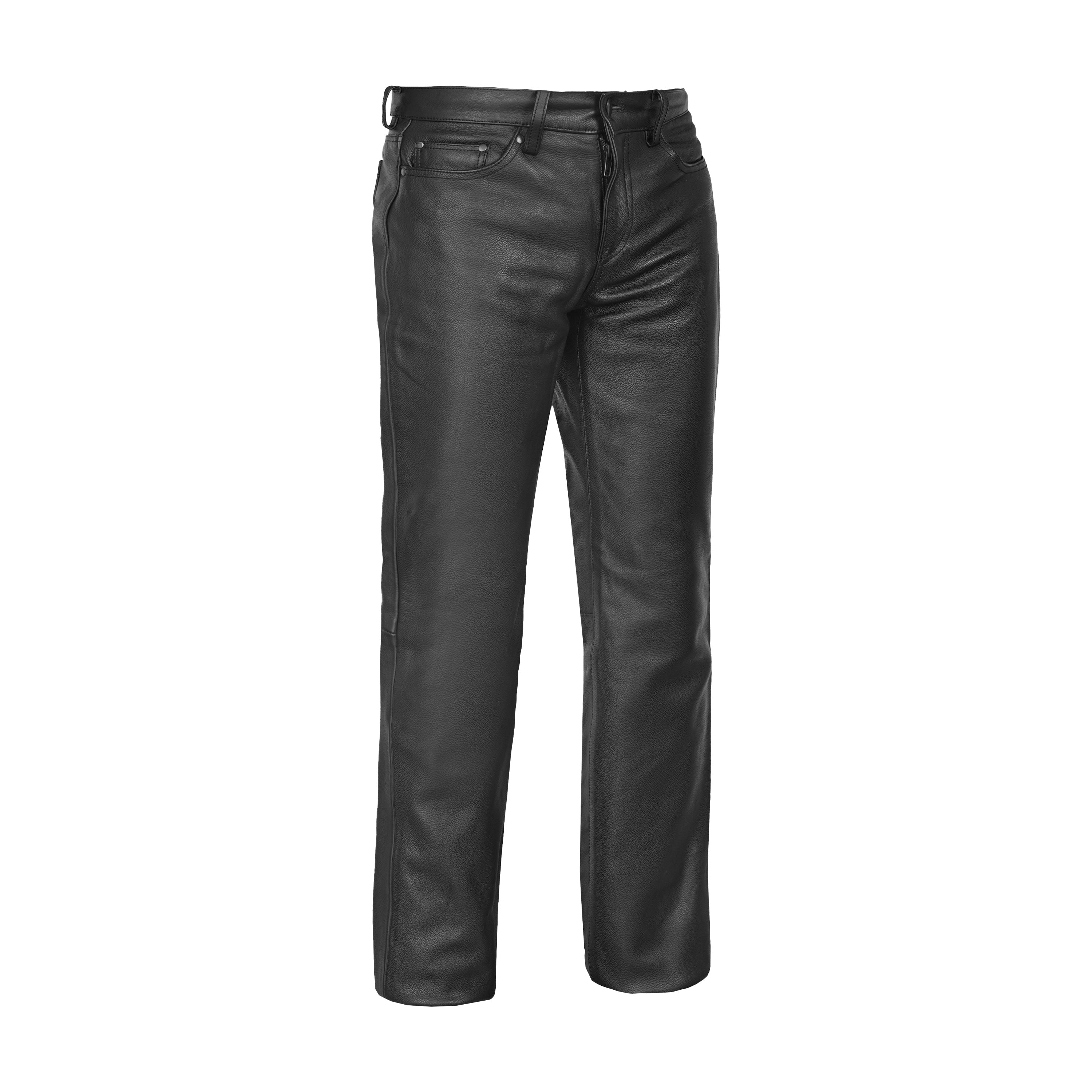 Onedrive Men's Black leather motorcycle pants