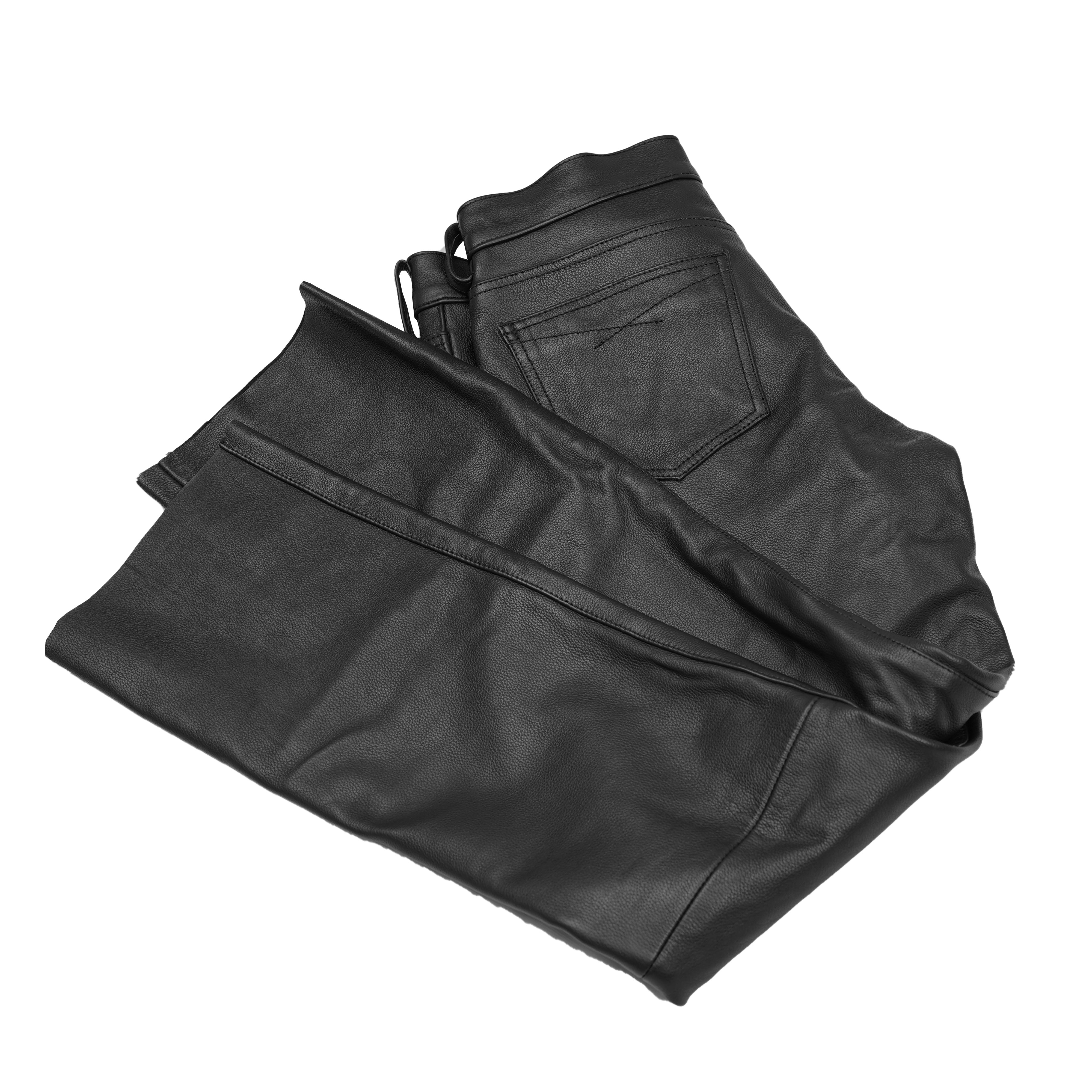 Onedrive Men's Black leather motorcycle pants