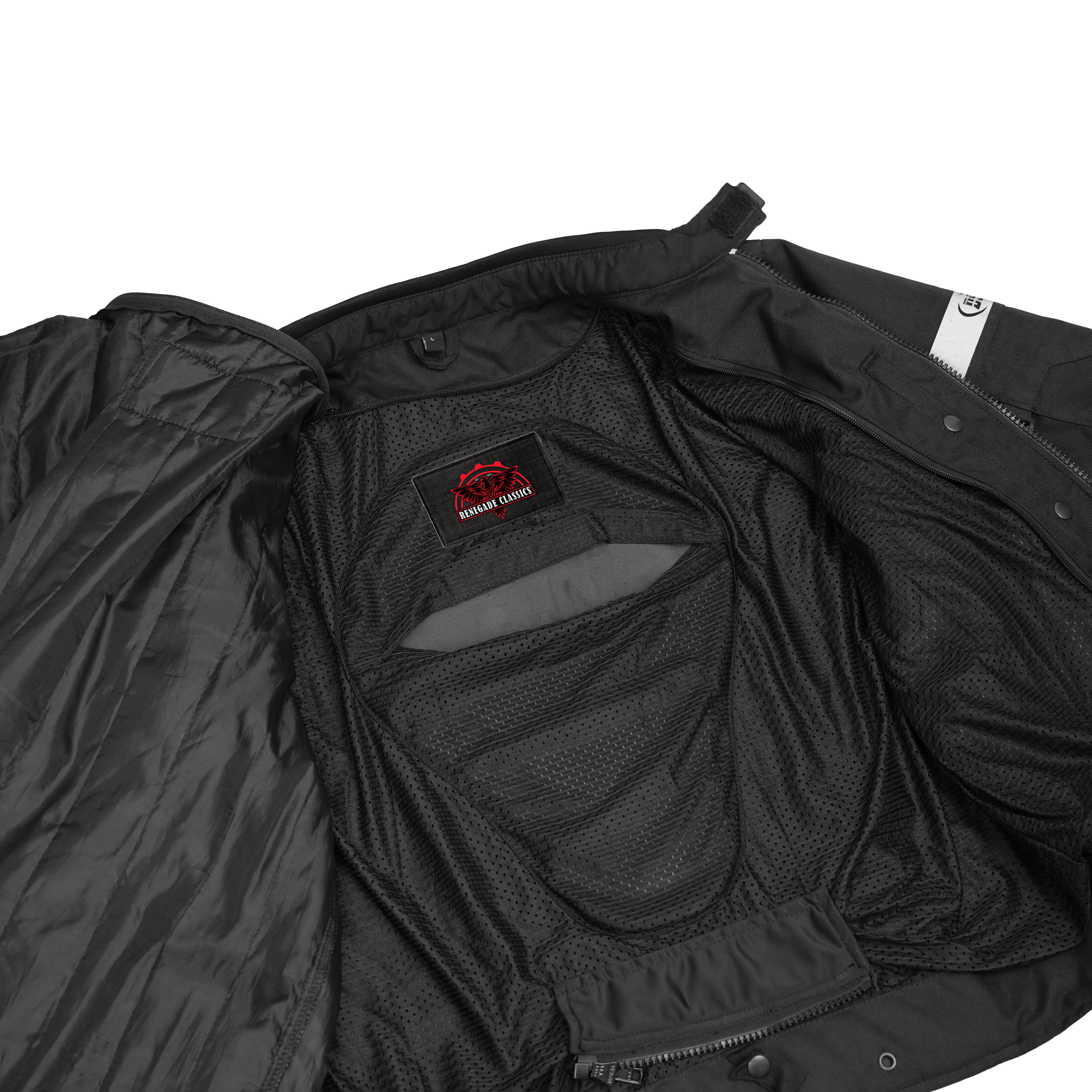 Blackwing™ Mens Textile Motorcycle Jacket  - Black