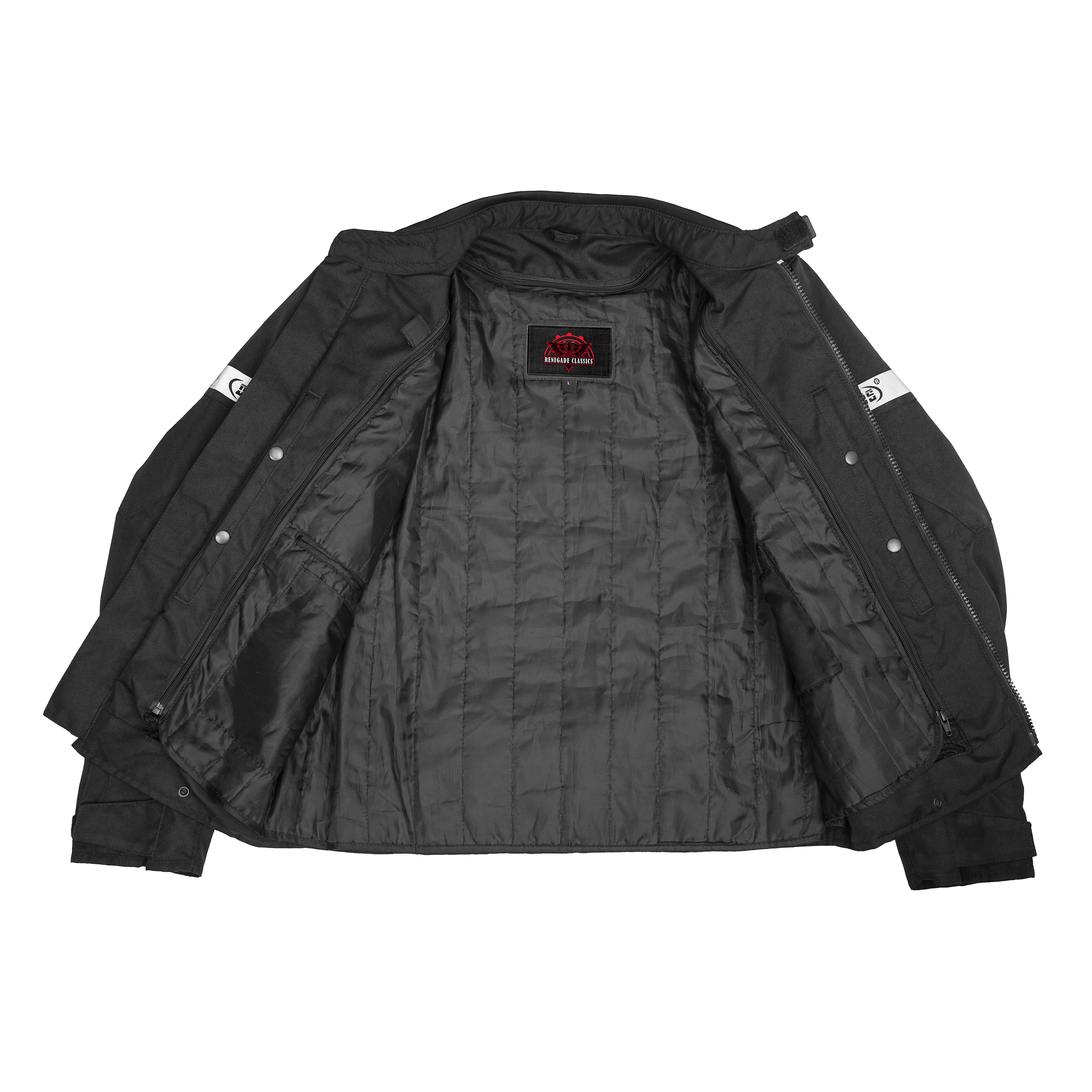 Blackwing™ Mens Textile Motorcycle Jacket  - Black