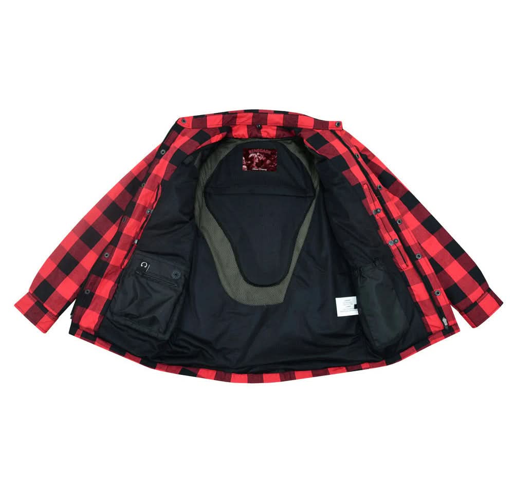 Alpha Check Men's Plaid Flannel Shirt - Blue and Black Shaded Flannel Renegade Classics