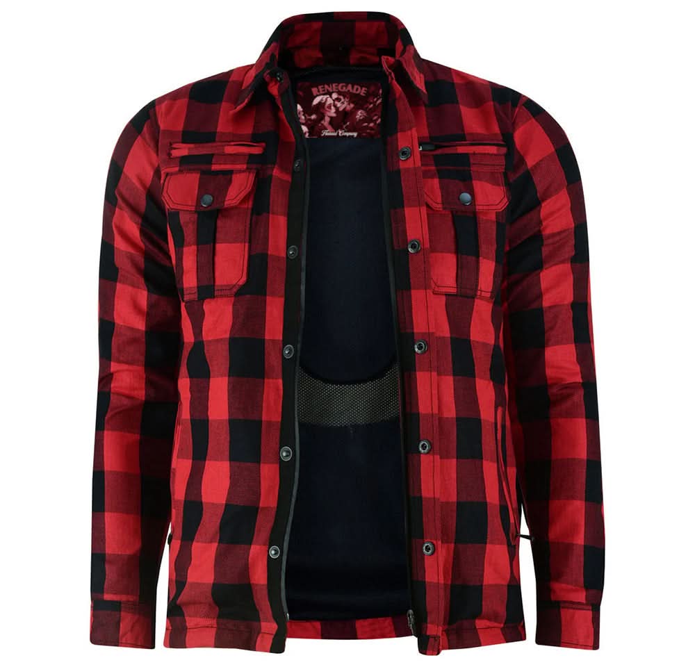 Alpha Check Men's Plaid Flannel Shirt - Blue and Black Shaded Flannel Renegade Classics