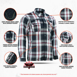 Alpha Check - White & Red Black