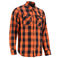 Alpha Check™ Men's Bold Plaid Flannel Shirt -  Orange and Black