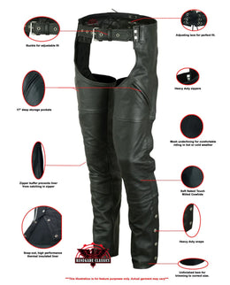 Galvon™ Unisex leather motorcycle chaps