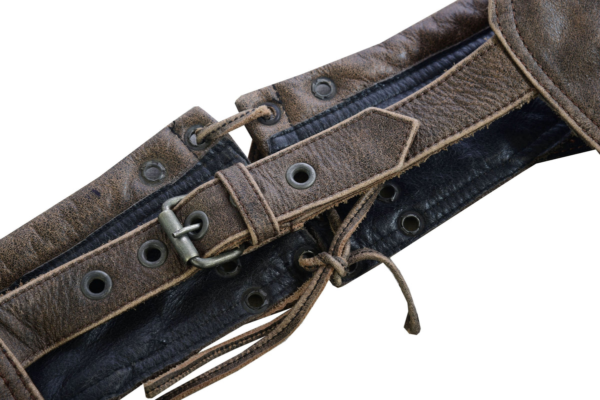 Trench Women’s Leather Motorcycle Chaps