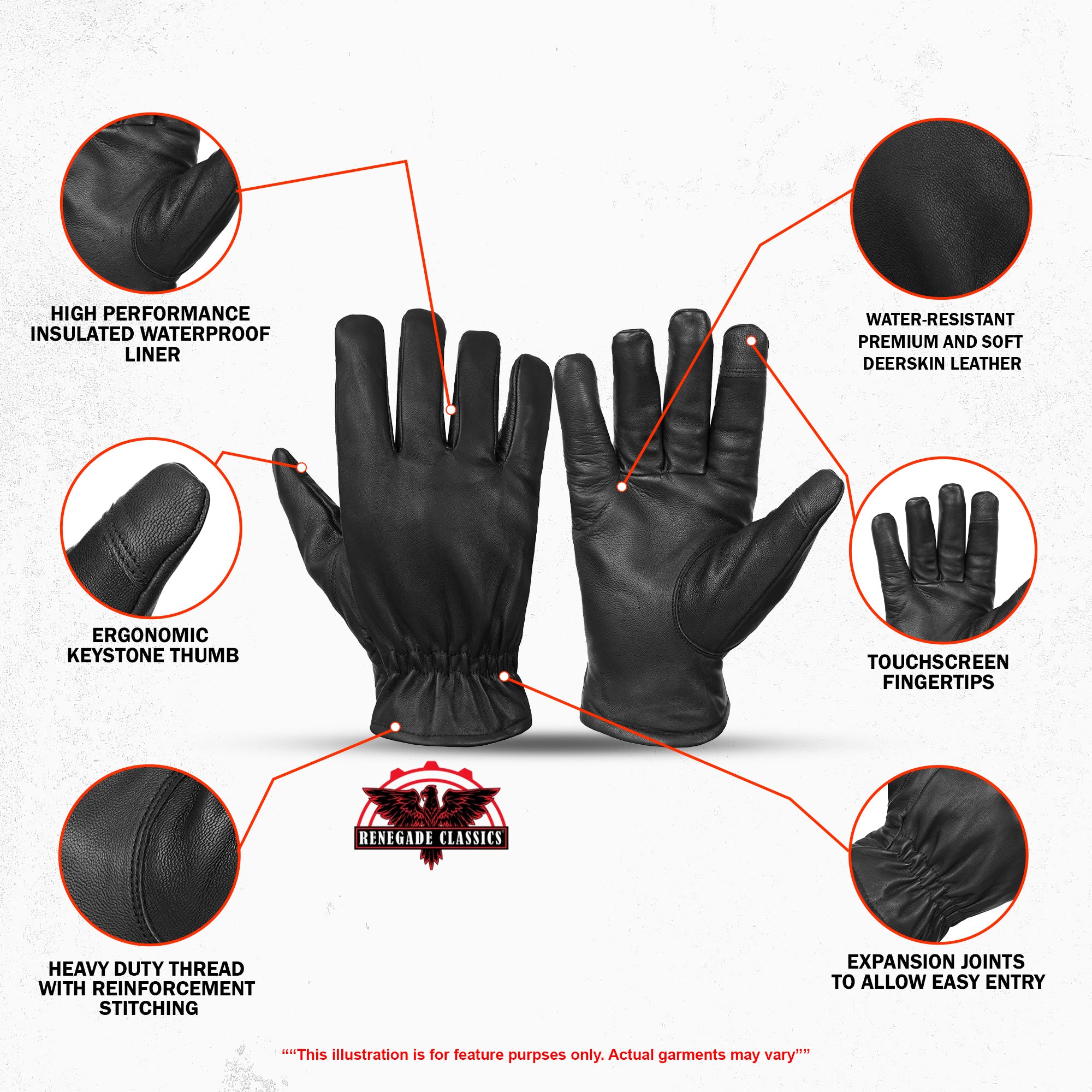 WarmStag™  Men's leather  gloves