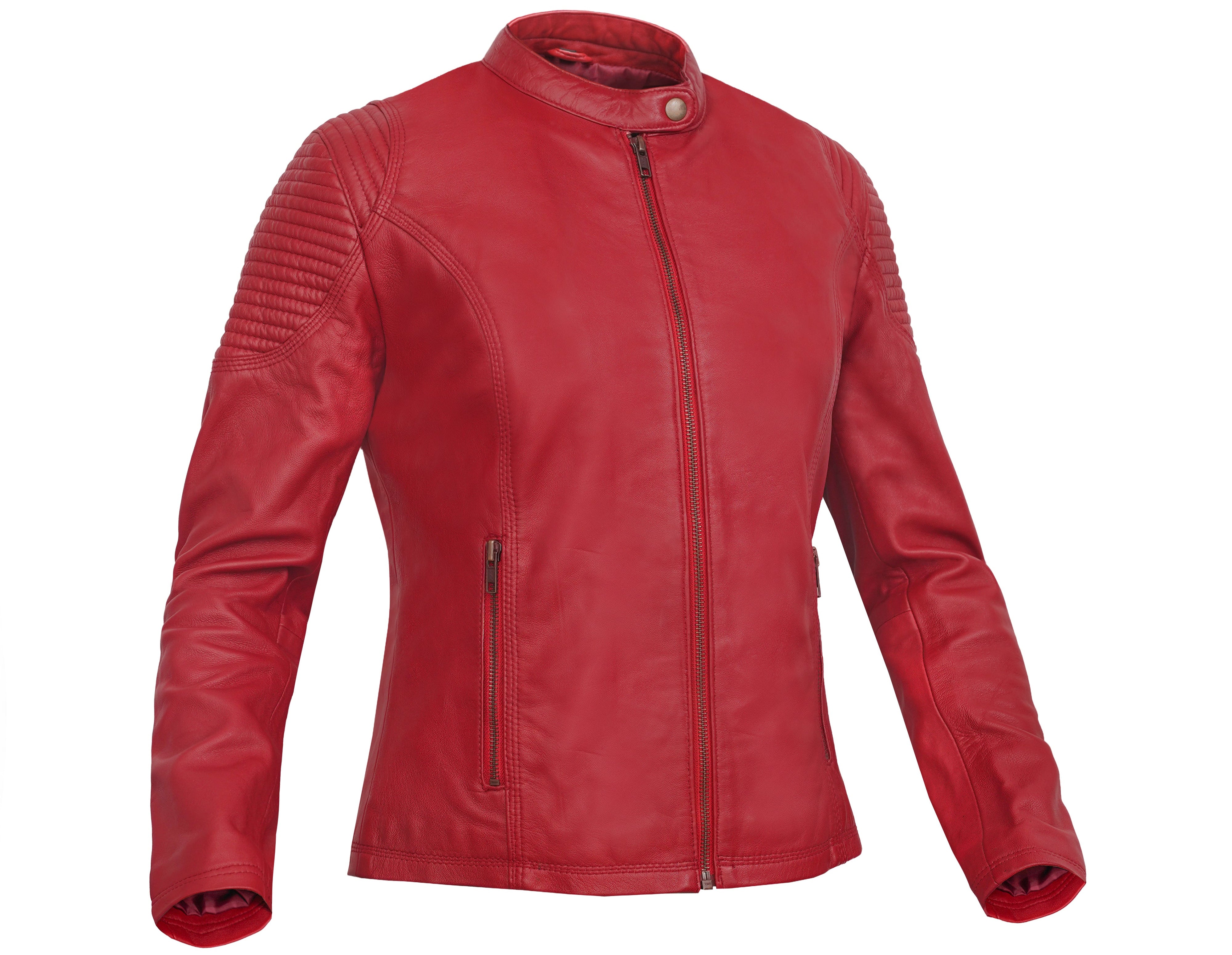 Scarlet Rider™ Women's Leather Motorcycle Jacket