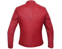 Scarlet Rider™ Cabernet Womens Red Leather Jacket