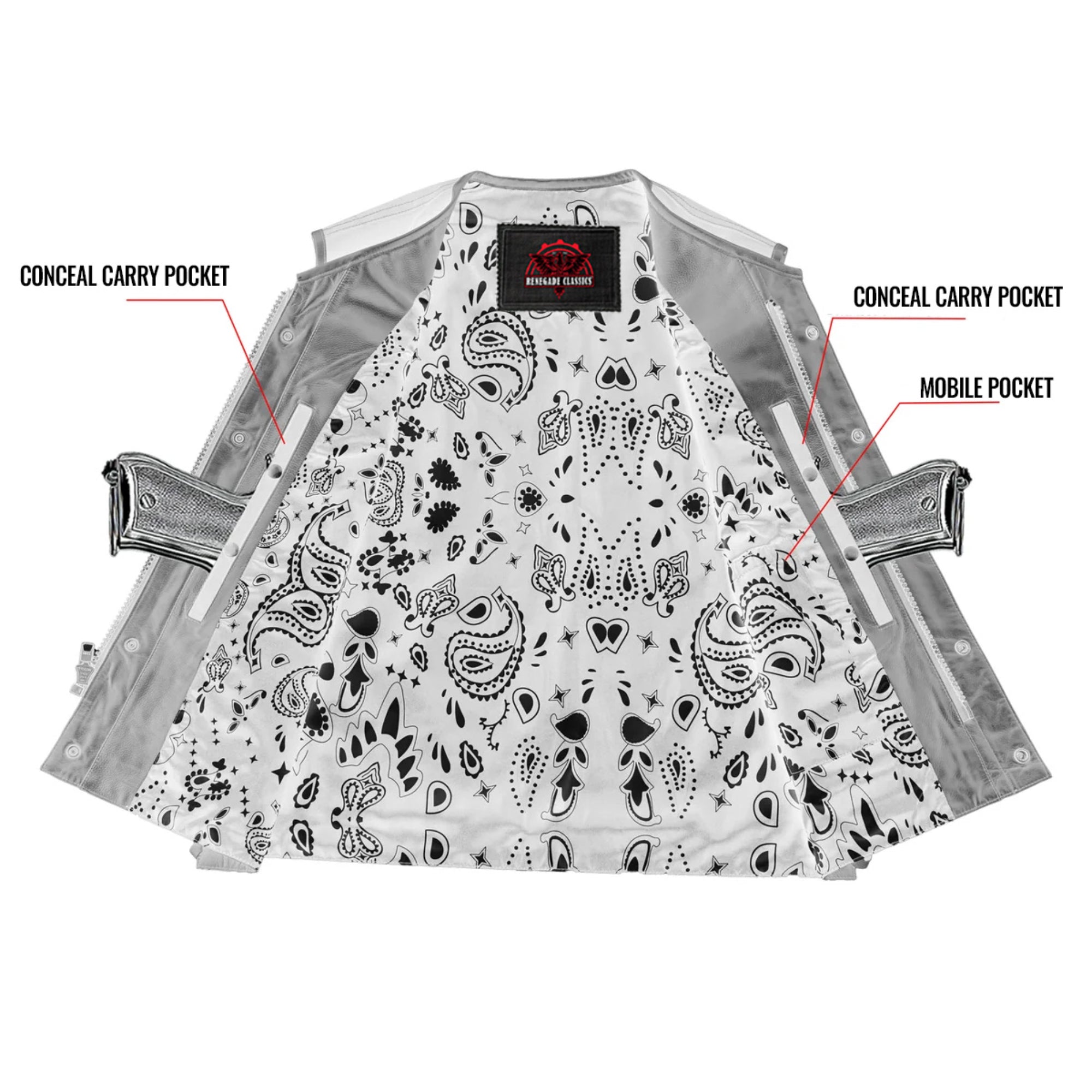 Blue Reaper Men’s Textile Motorcycle Vest
