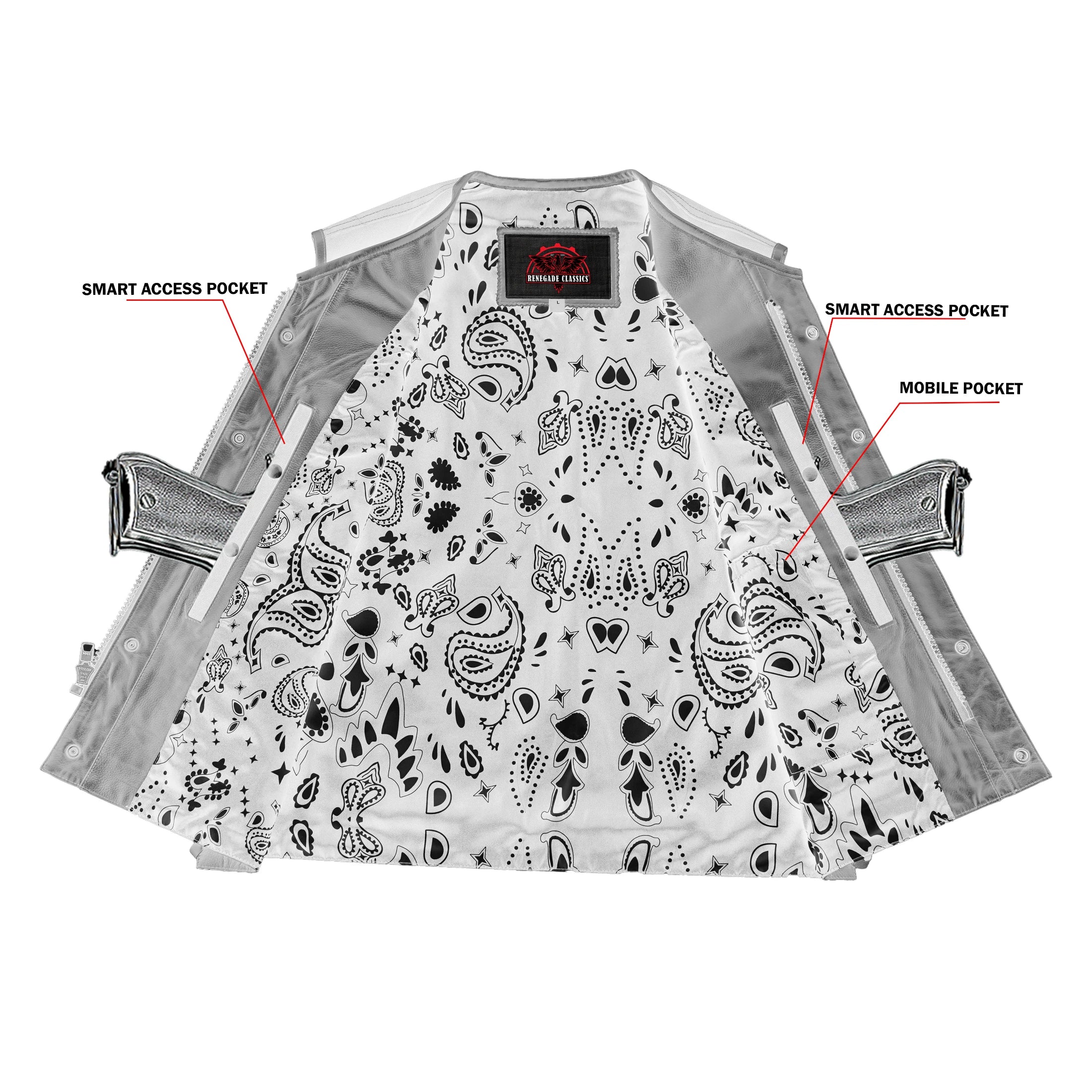 Blue Reaper Men’s Textile Motorcycle Vest