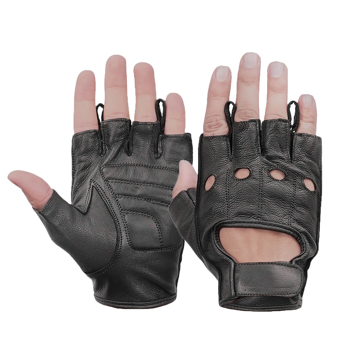 PerfoMax™  Men's  leather Fingerless gloves