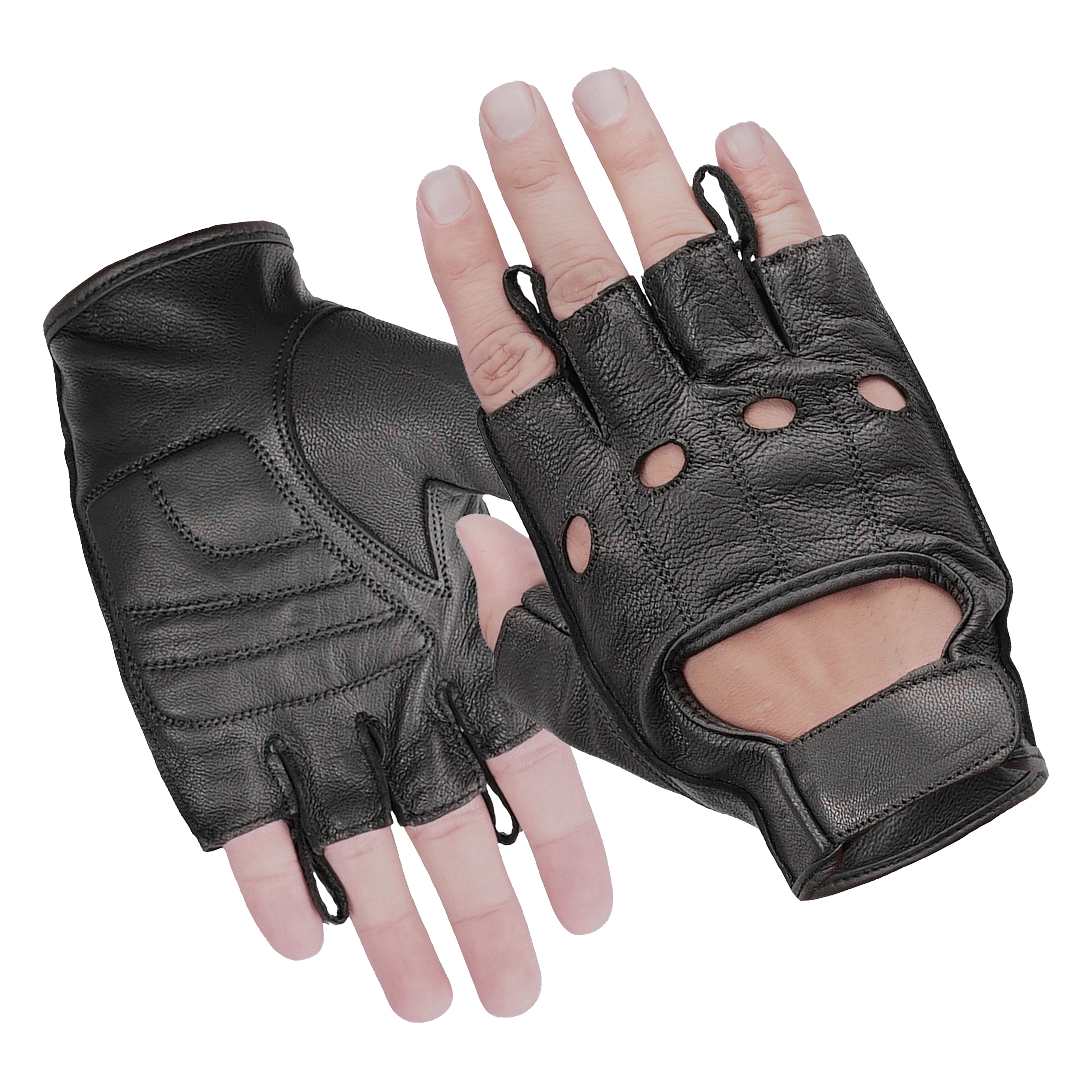 PerfoMax™  Men's  leather Fingerless gloves