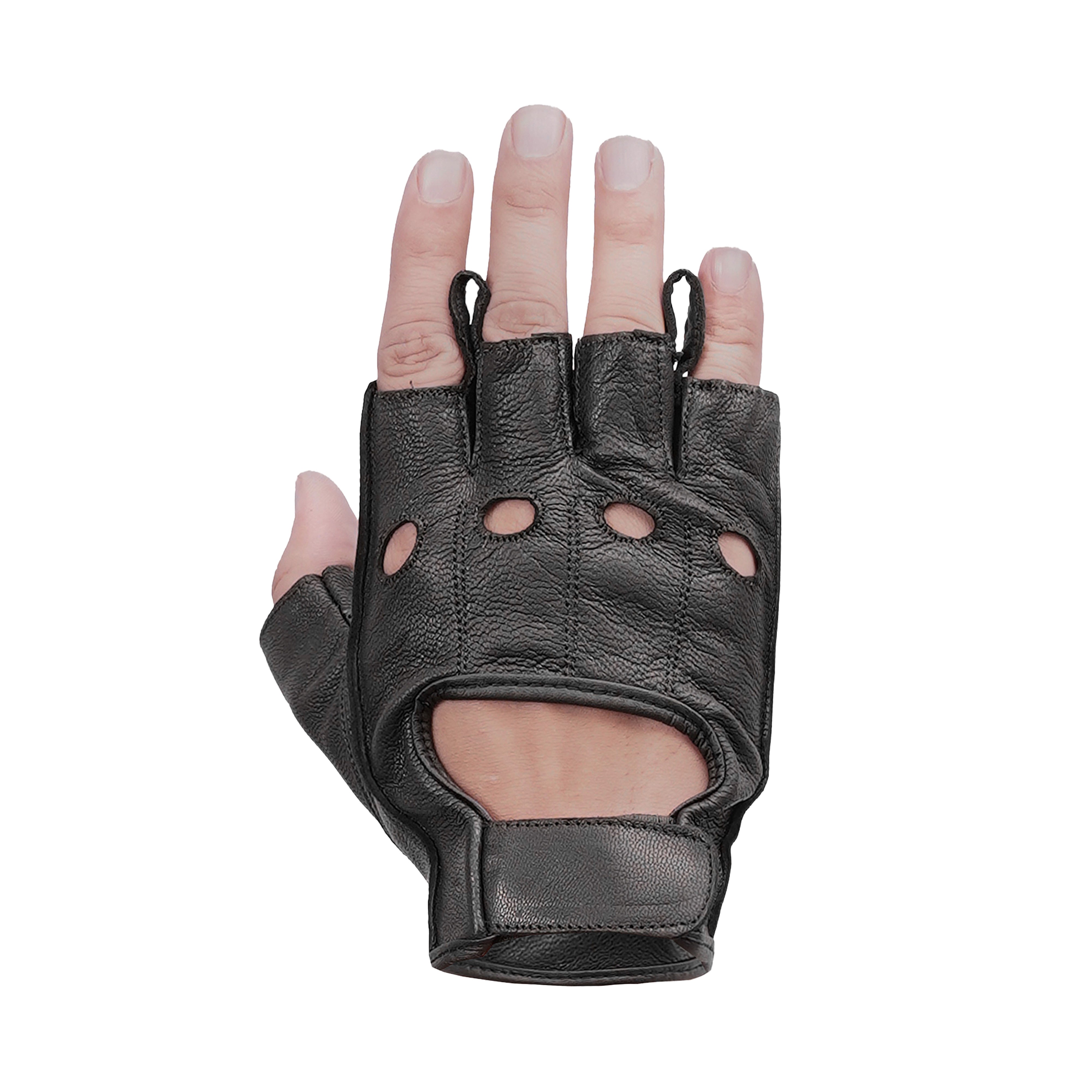 PerfoMax™  Men's  leather Fingerless gloves