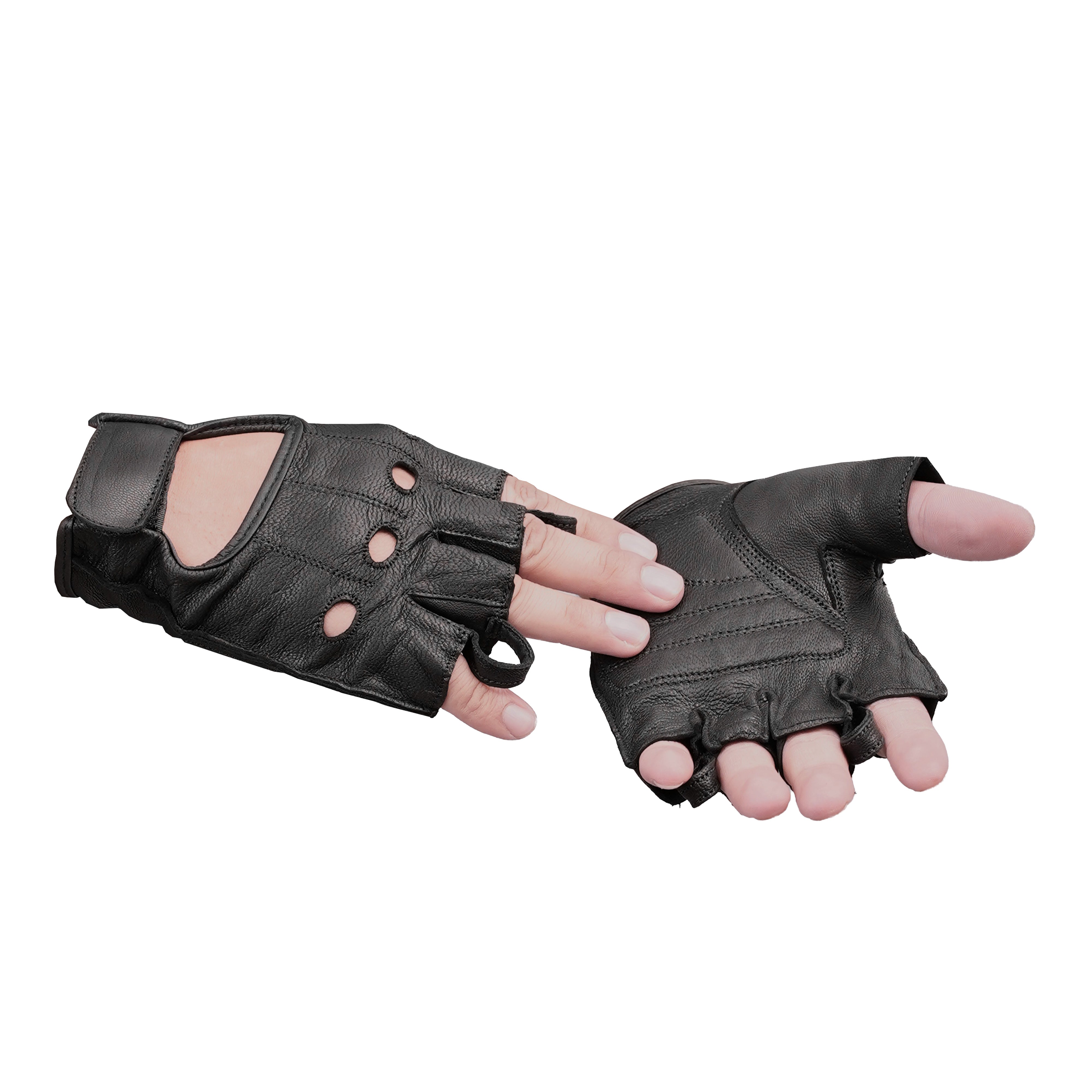 PerfoMax™  Men's  leather Fingerless gloves