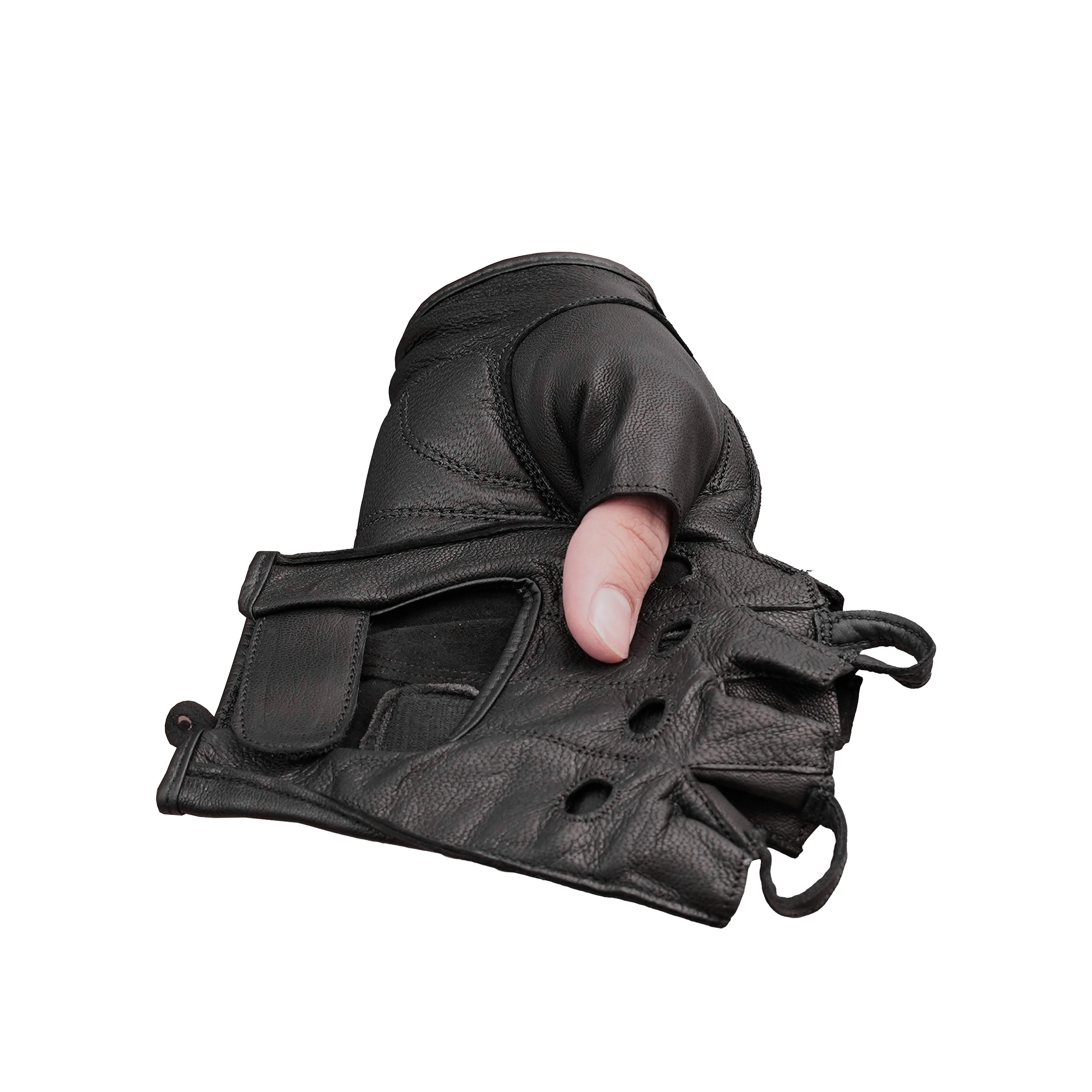 PerfoMax™  Men's  leather Fingerless gloves