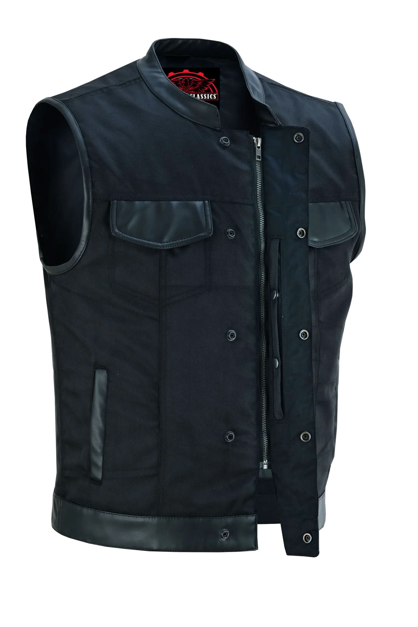 Shadowblend™ Men's  Black Motorcycle Textile Vest